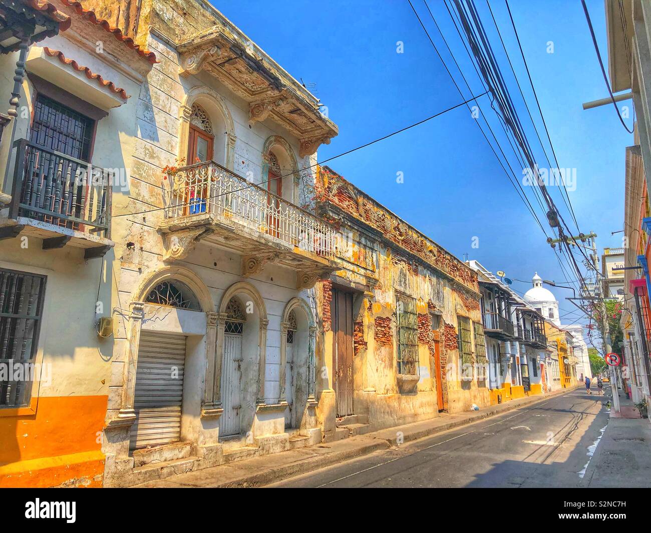 Altstadt, Santa Marta, Kolumbien. Stockfoto