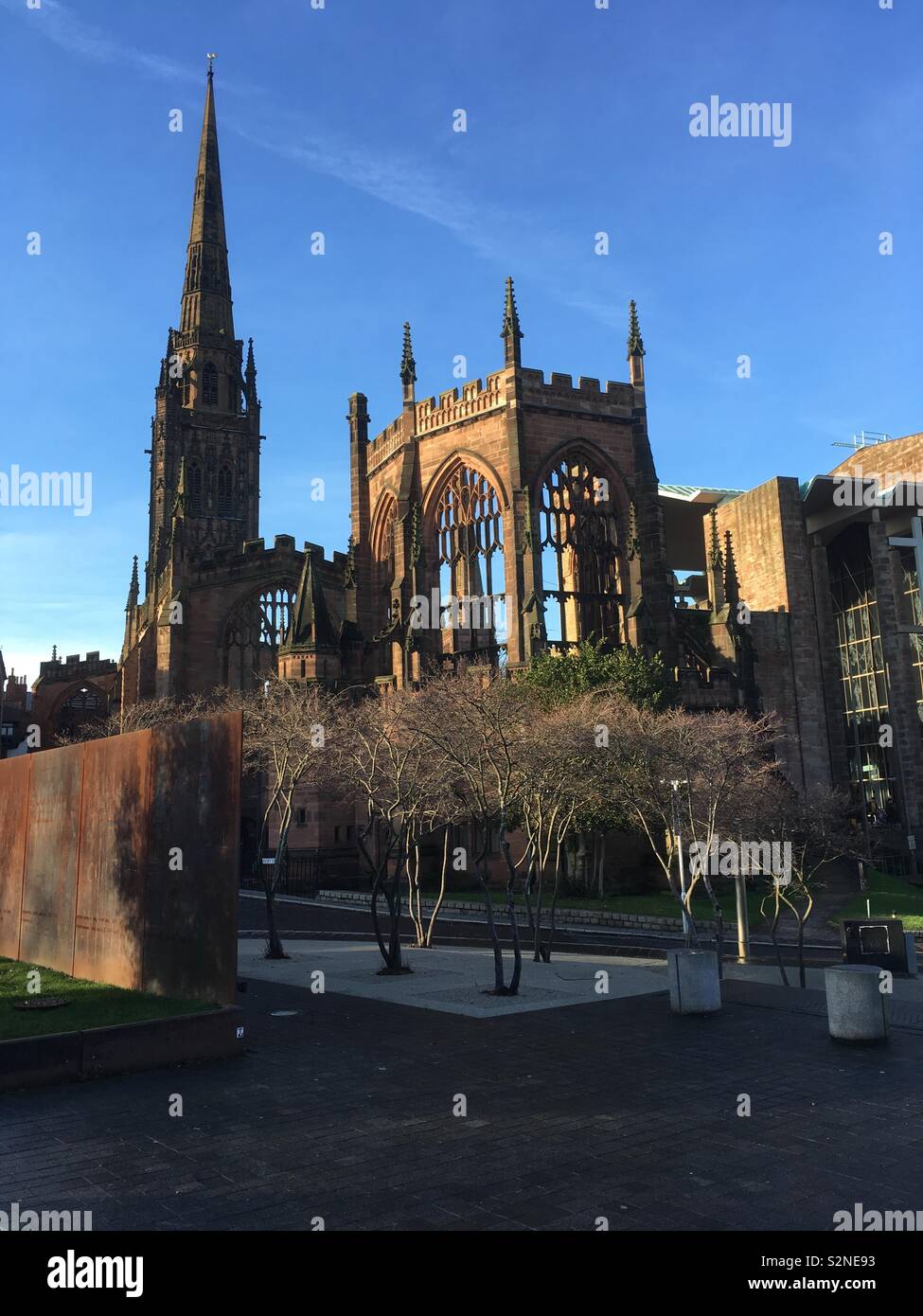 Farbe Foto von Coventry Cathedral Stockfoto