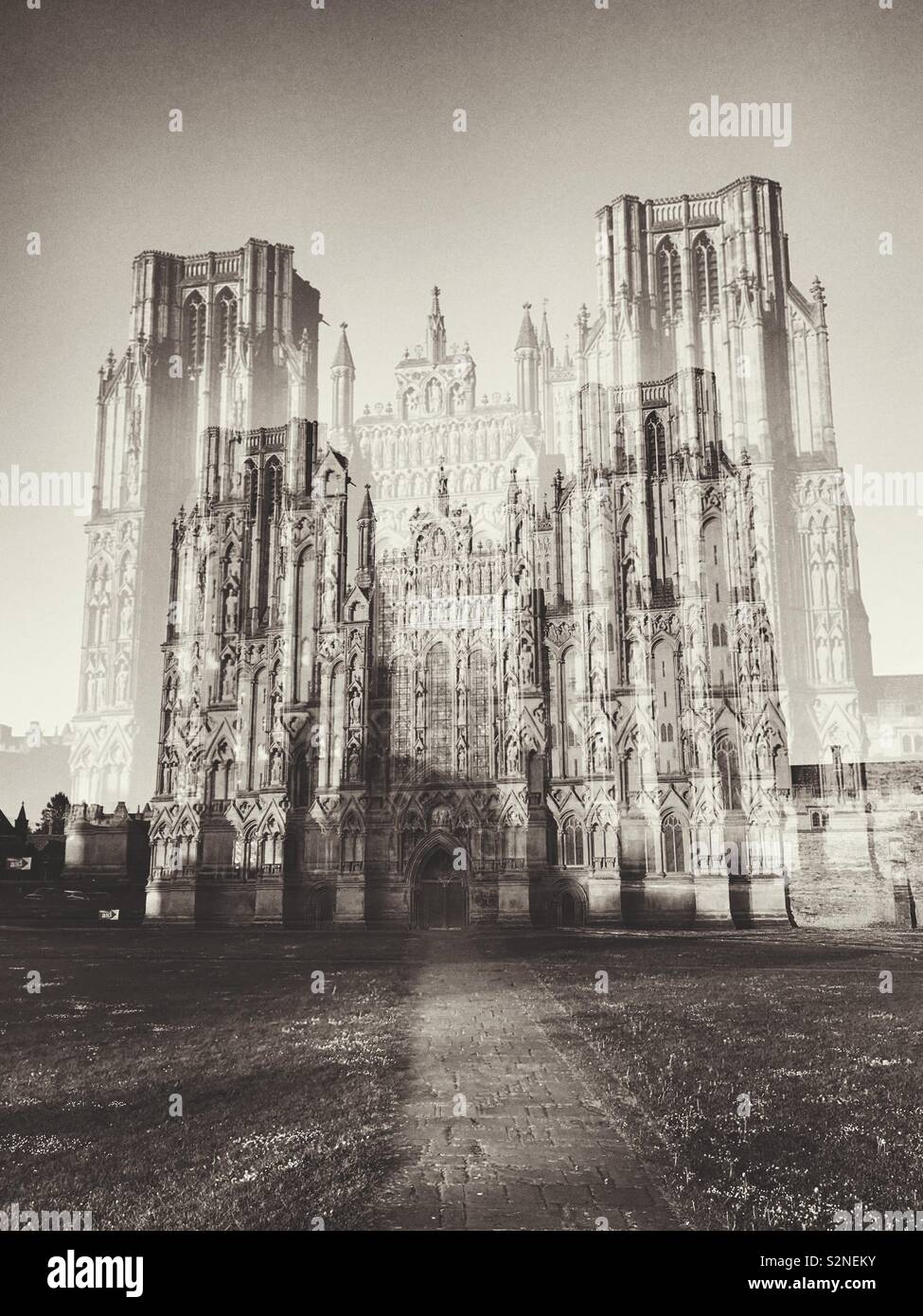 Wells Cathedral in Somerset Stockfoto