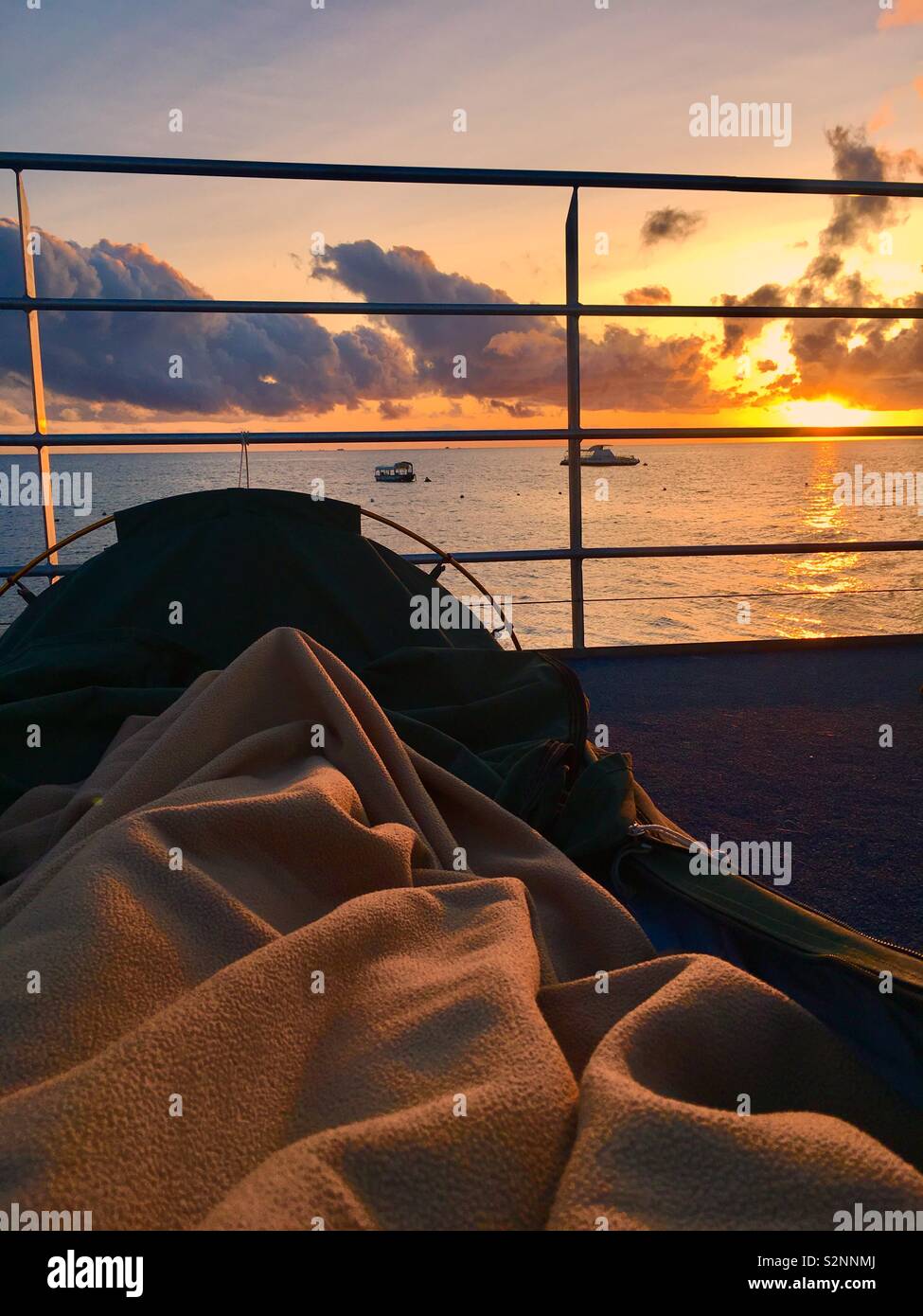 Sonnenaufgang auf dem Riff Stockfoto