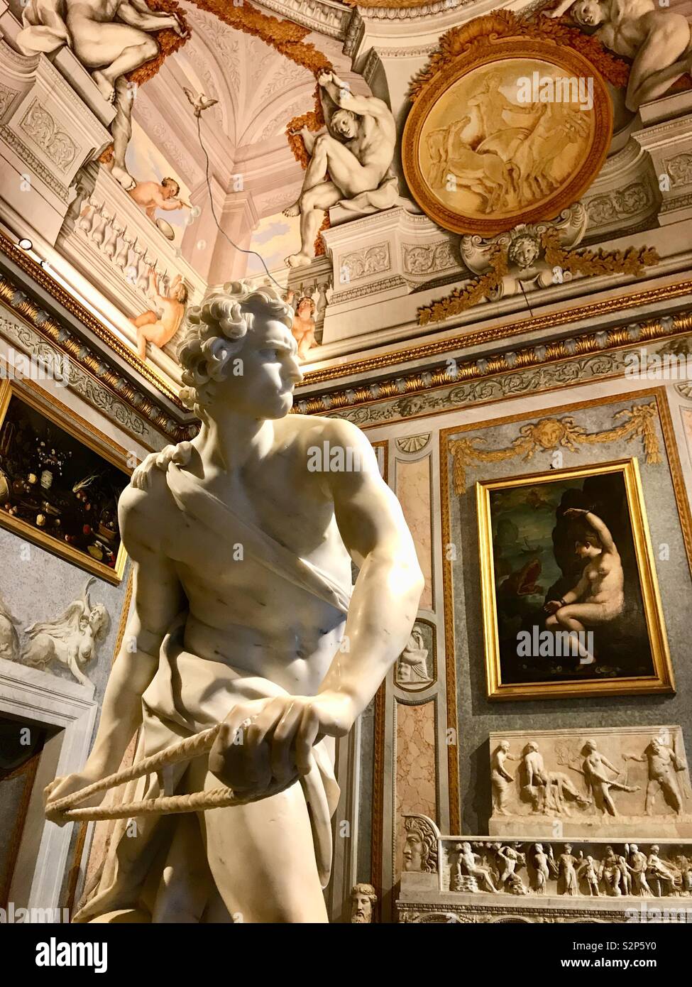 Die Galleria Borghese, Rom Stockfoto