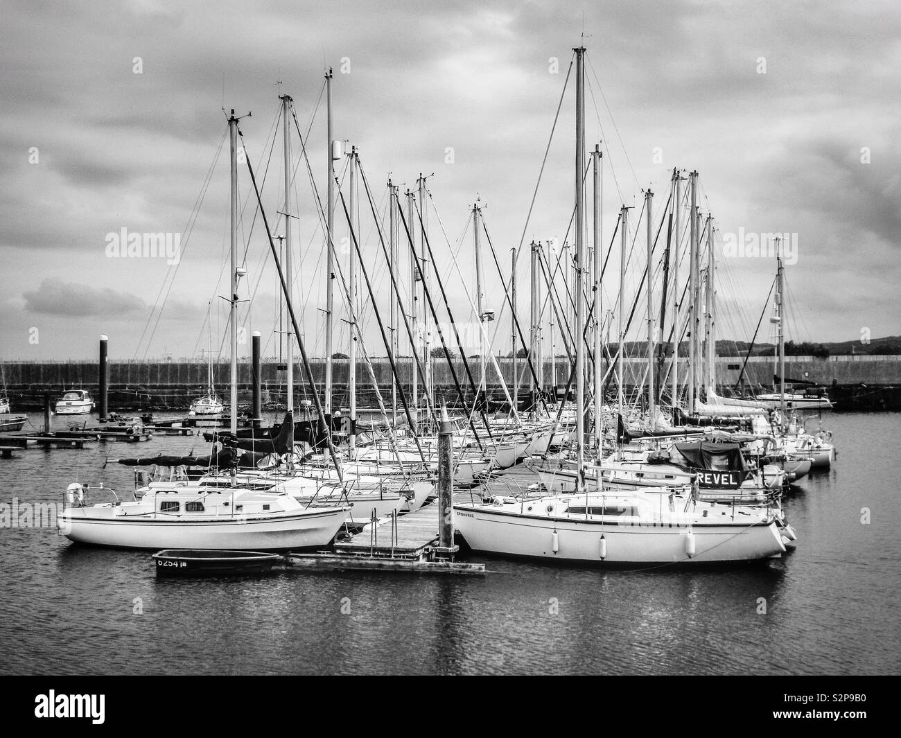 Yachthafen - Smartphone-aufgenommenes Stockfoto