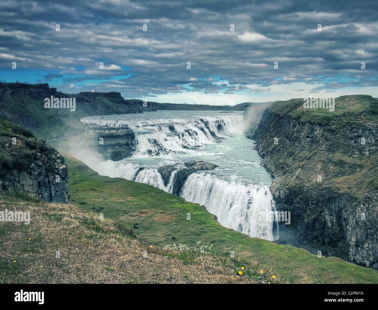 Gullfoss Wasserfall in Island Stockfoto