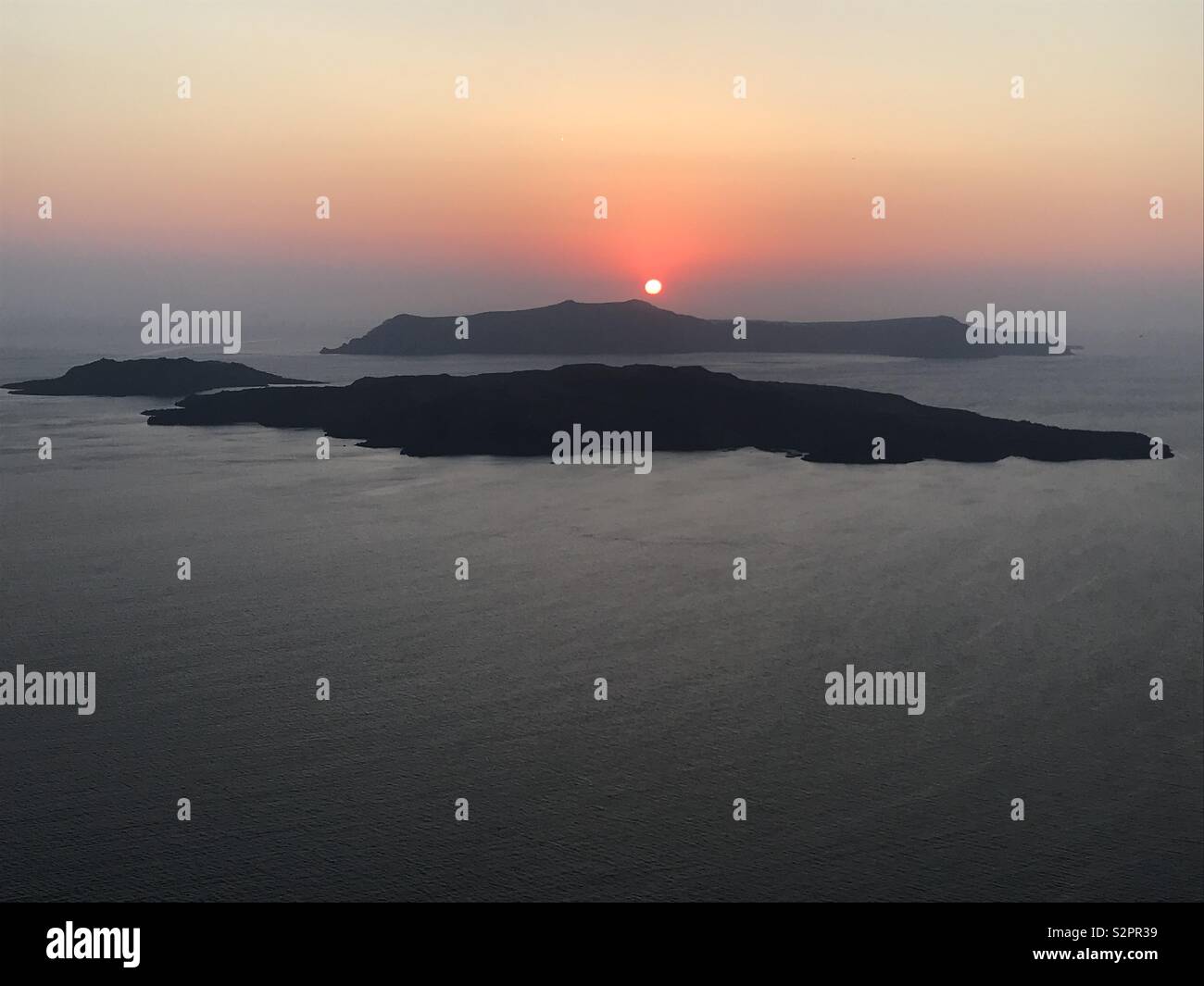 Santorin Sonnenuntergang Stockfoto Santorin Sonnenuntergang Stockfoto