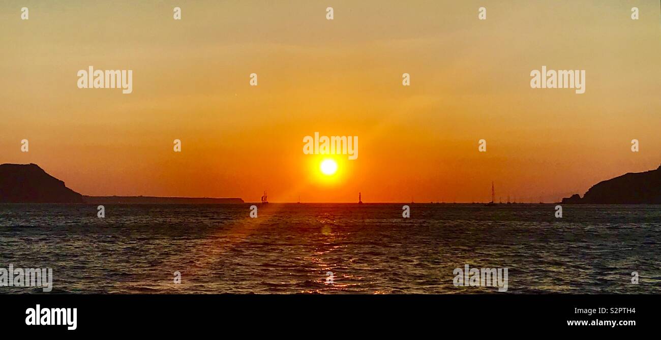 Santorin Sonnenuntergang Stockfoto Santorin Sonnenuntergang Stockfoto