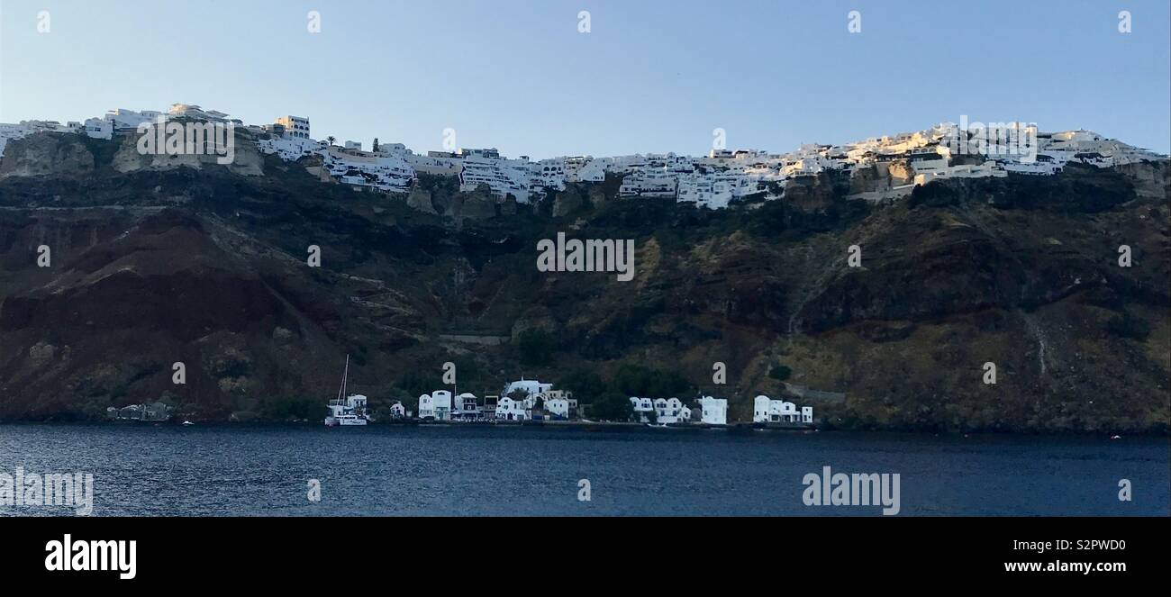 Oia Santorini - Smartphone-aufgenommenes Stockfoto