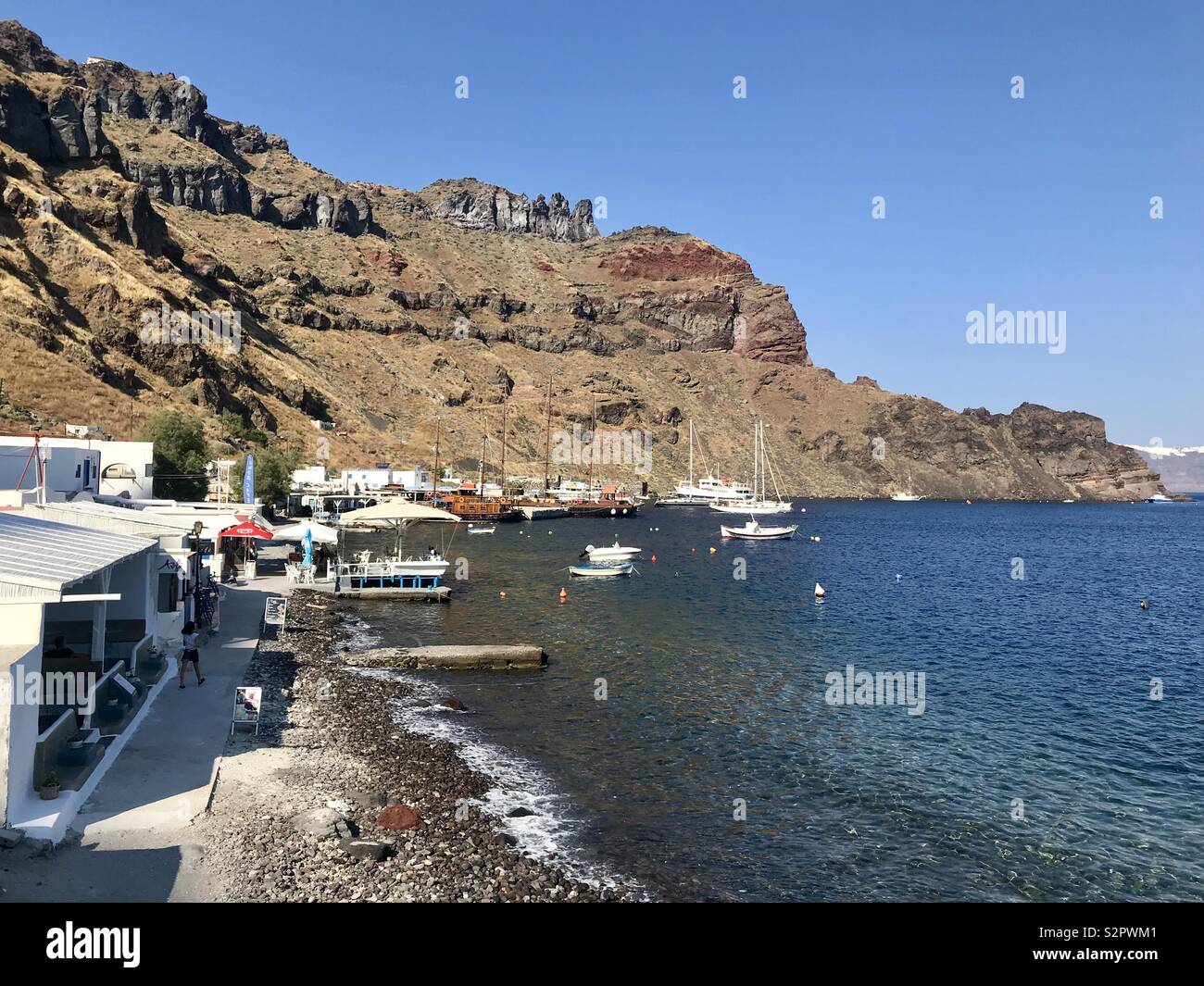Thirasia Santorini - Smartphone-aufgenommenes Stockfoto