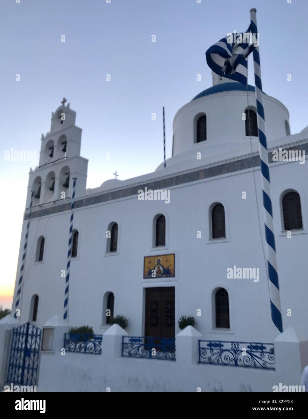 Panagia platsani. Oia. Santorini Stockfoto Panagia platsani. Oia. Santorini Stockfoto