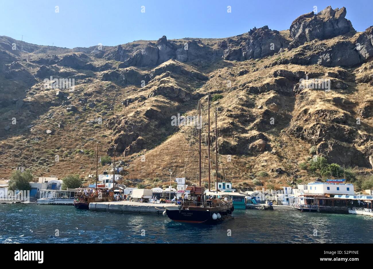 Thirasia Santorini Stockfoto Thirasia Santorini Stockfoto