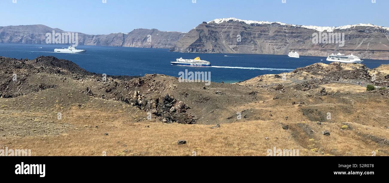 Caldera von Santorin Stockfoto Caldera von Santorin Stockfoto