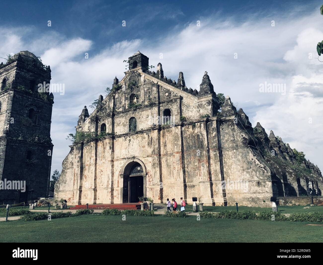 Berühmte und historische Paoay Kirche in Ilocos Norte, Philippinen. Stockfoto