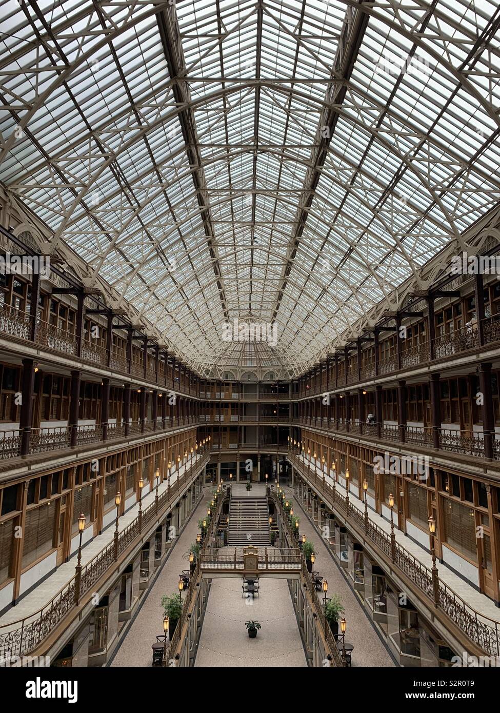 Die Arcade, Cleveland - Smartphone-aufgenommenes Stockfoto