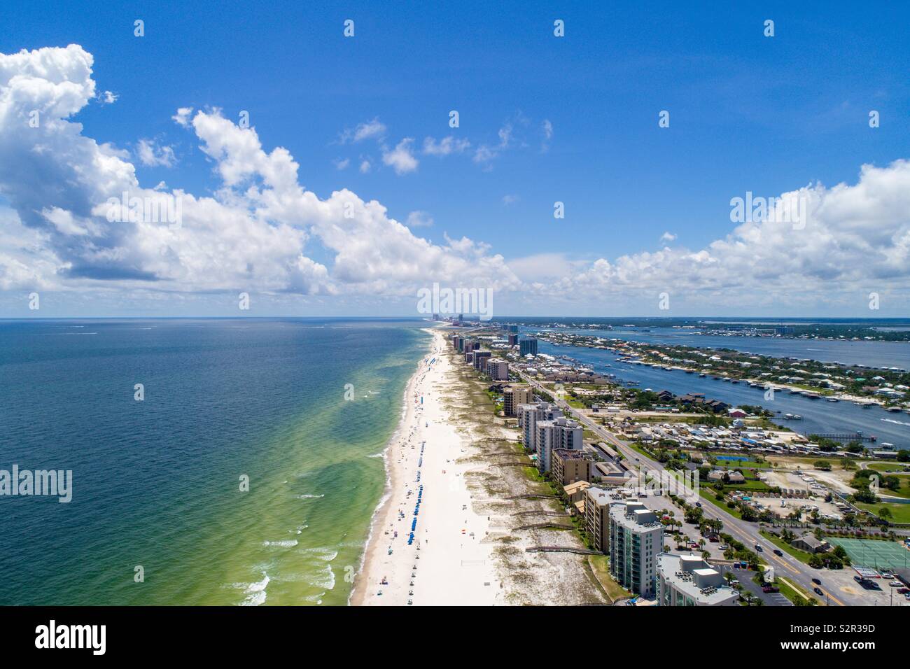 Luftaufnahme von Perdido Key Beach, Florida Stockfoto