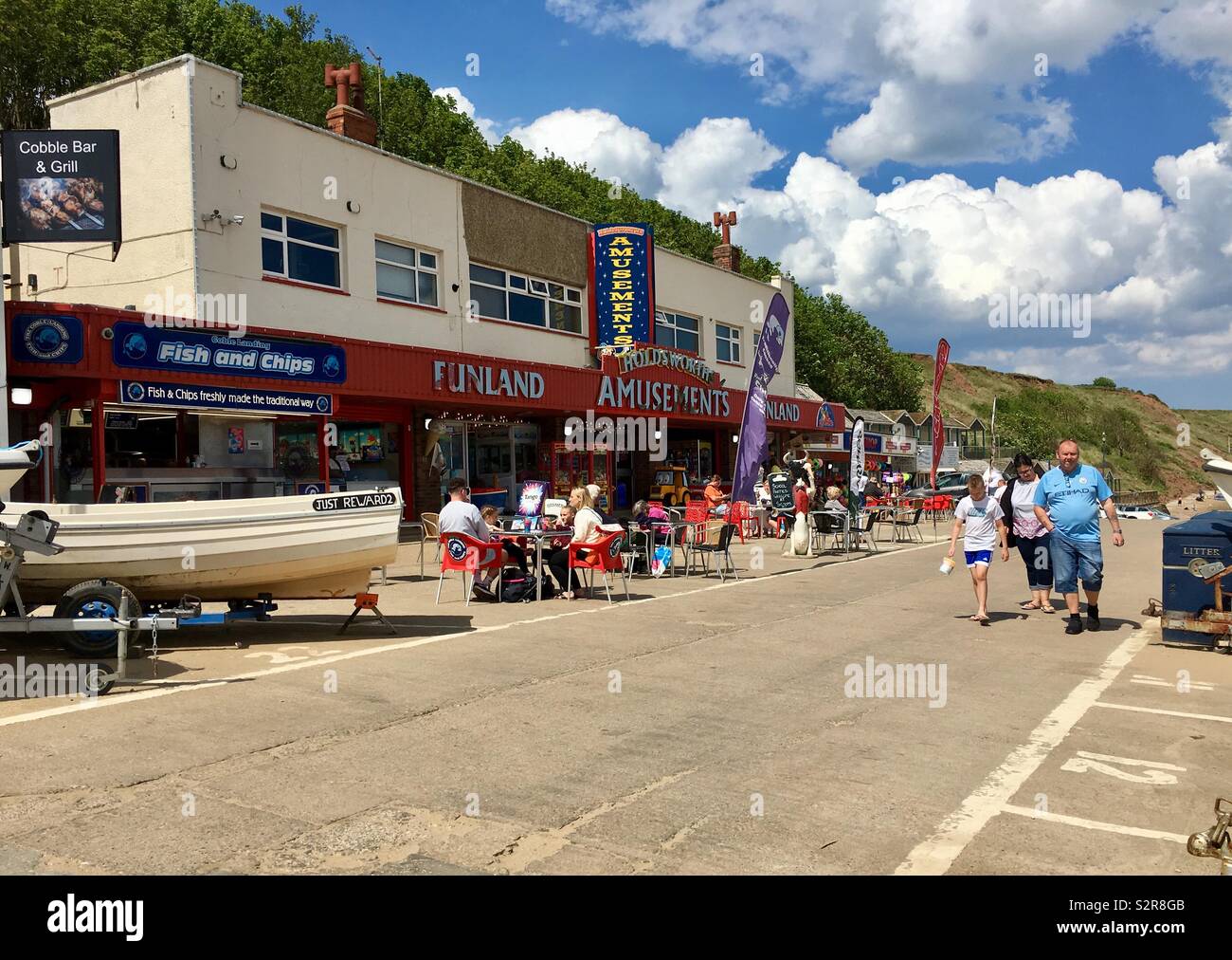 Unterhaltungen in Filey, Yorkshire, Vereinigtes Königreich Stockfoto