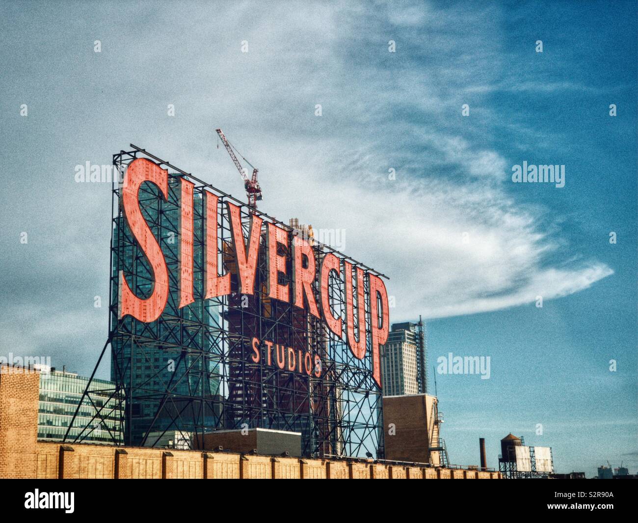 Silvercup Studios unterzeichnen Stockfoto