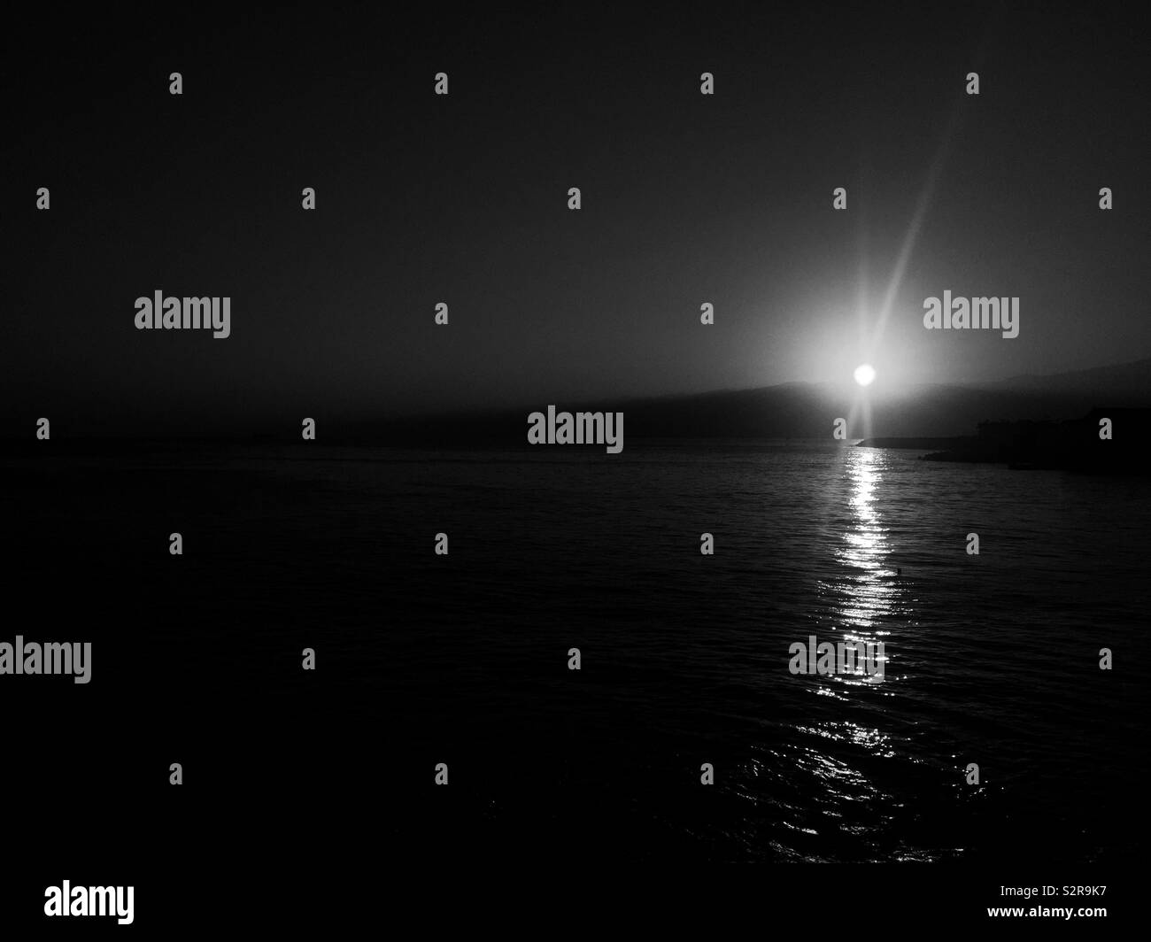 Sonnenaufgang am Mittelmeer Beirut Libanon Naher Osten Stockfoto