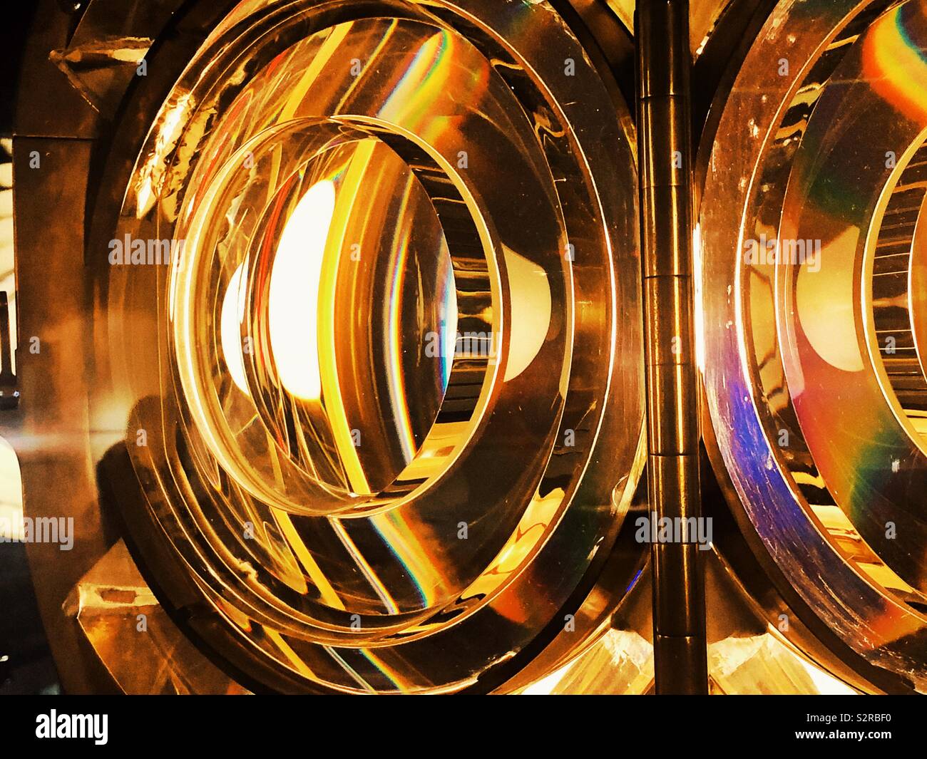 Fresnel-Linse Stockfoto