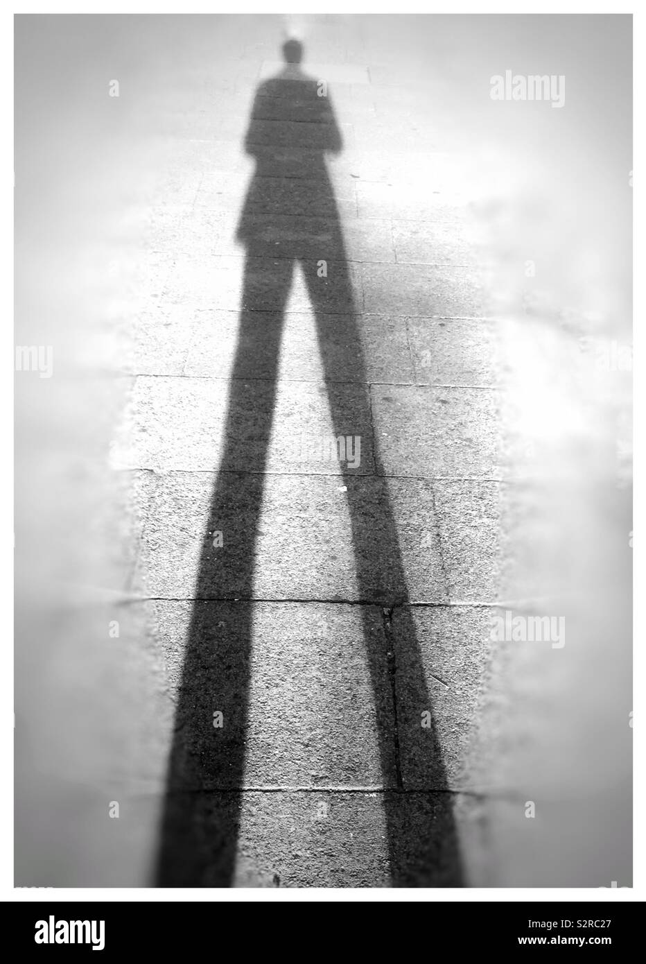 A bemannt Schatten. Stockfoto