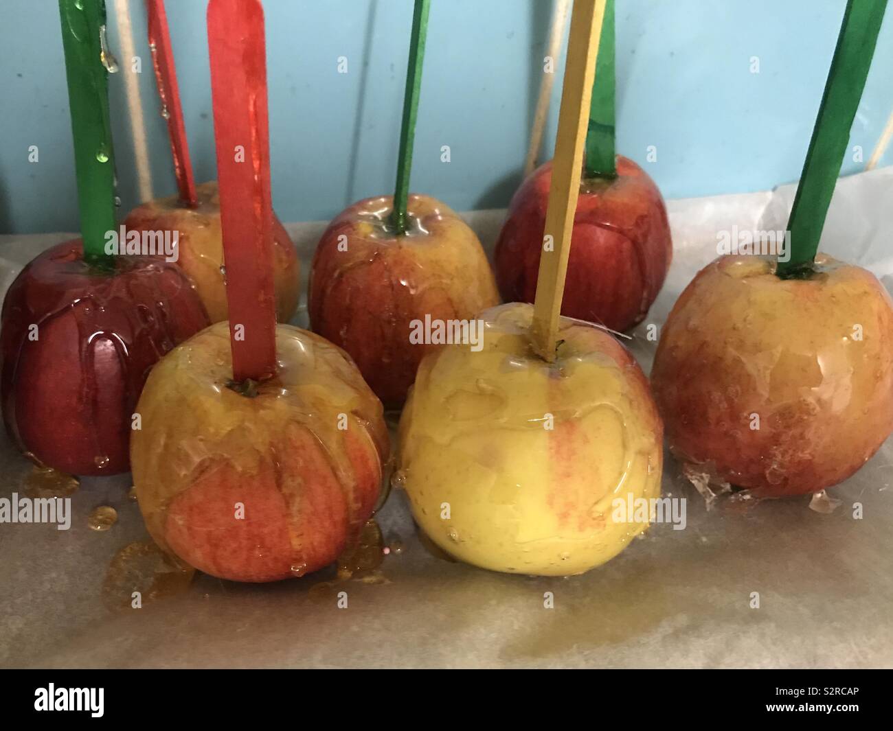 Hausgemachte toffee Äpfel Stockfoto