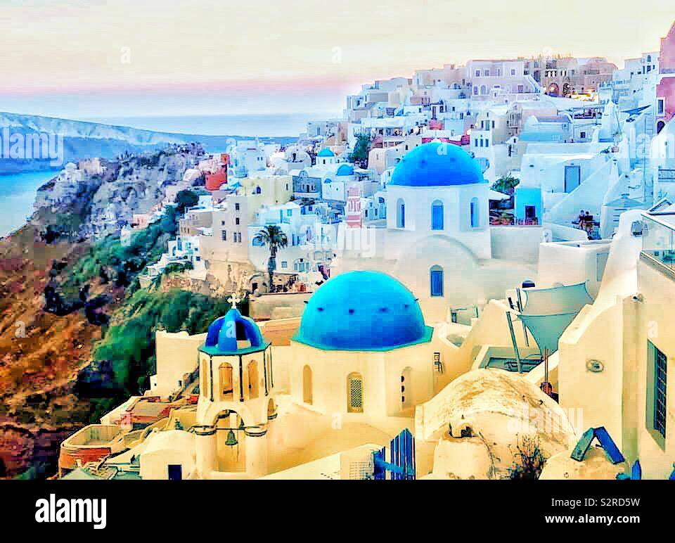 Oia Santorini Stockfoto Oia Santorini Stockfoto