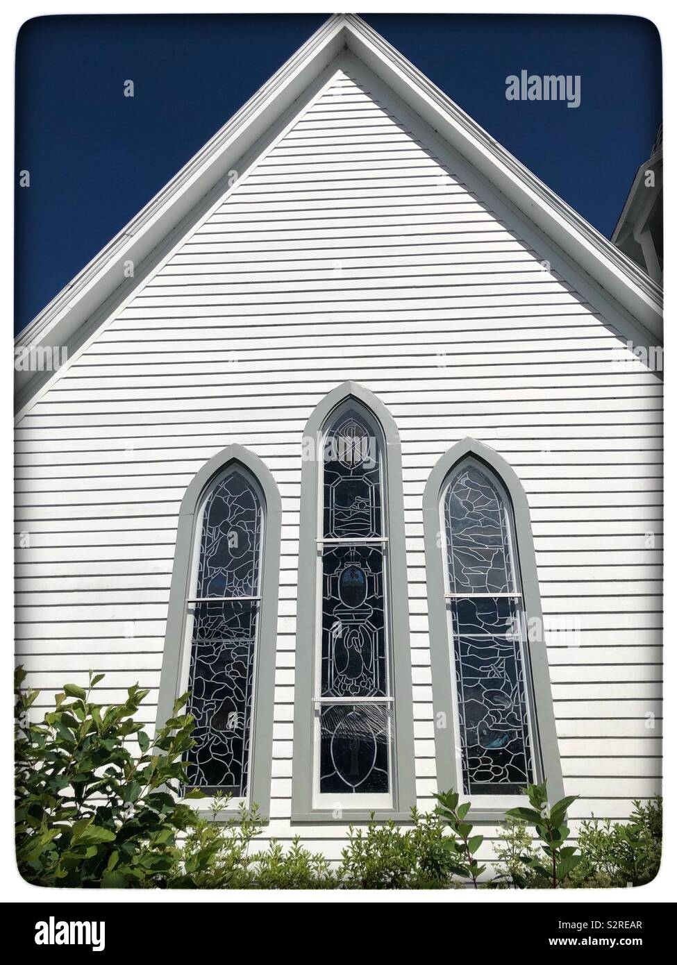 Kirche Fenster in Highlands North Carolina Stockfoto