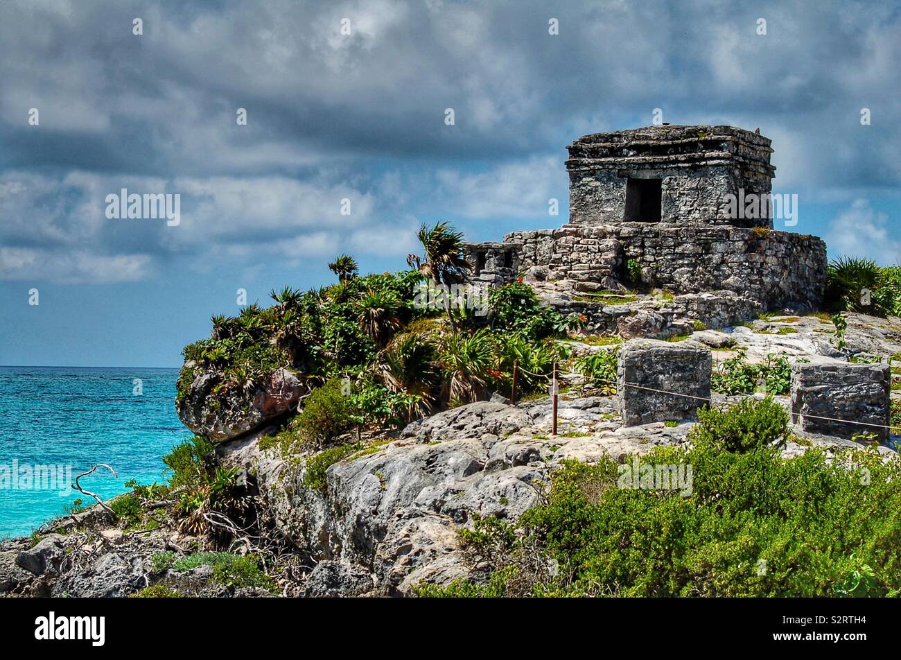 Ruinen von Tulum in Mexiko Stockfoto
