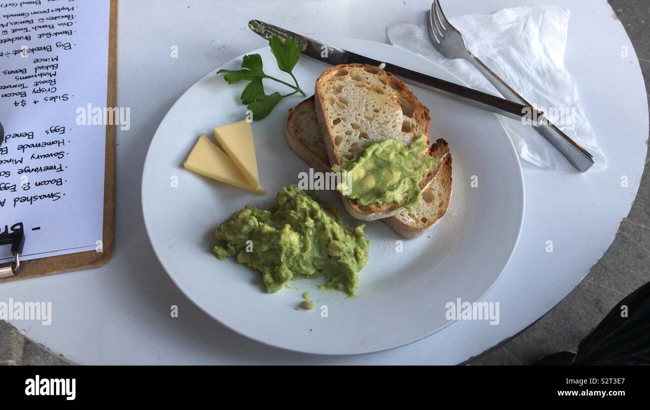 Avocado toast Stockfoto