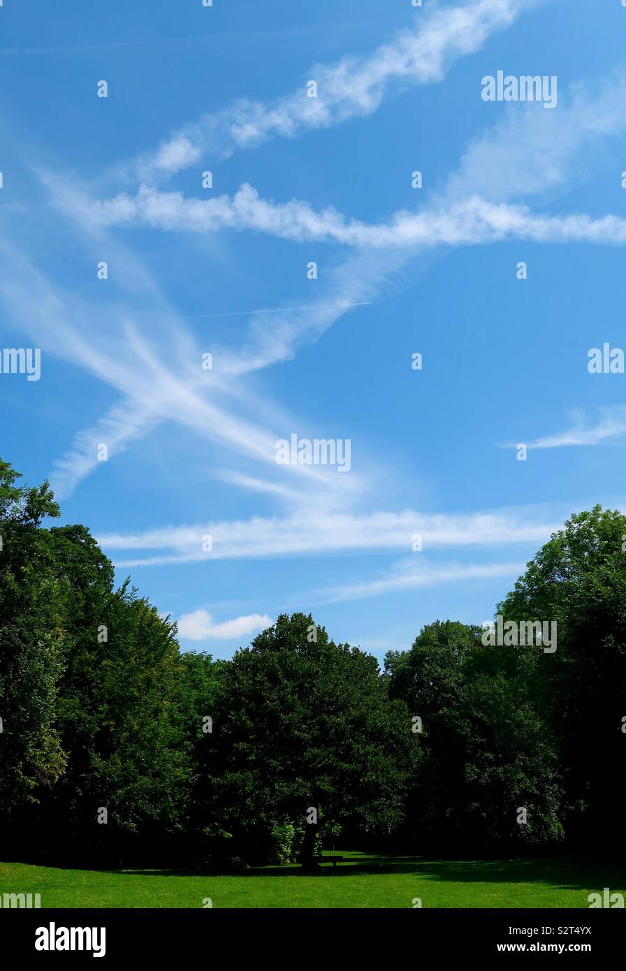 Der Himmel ist die Grenze Stockfoto