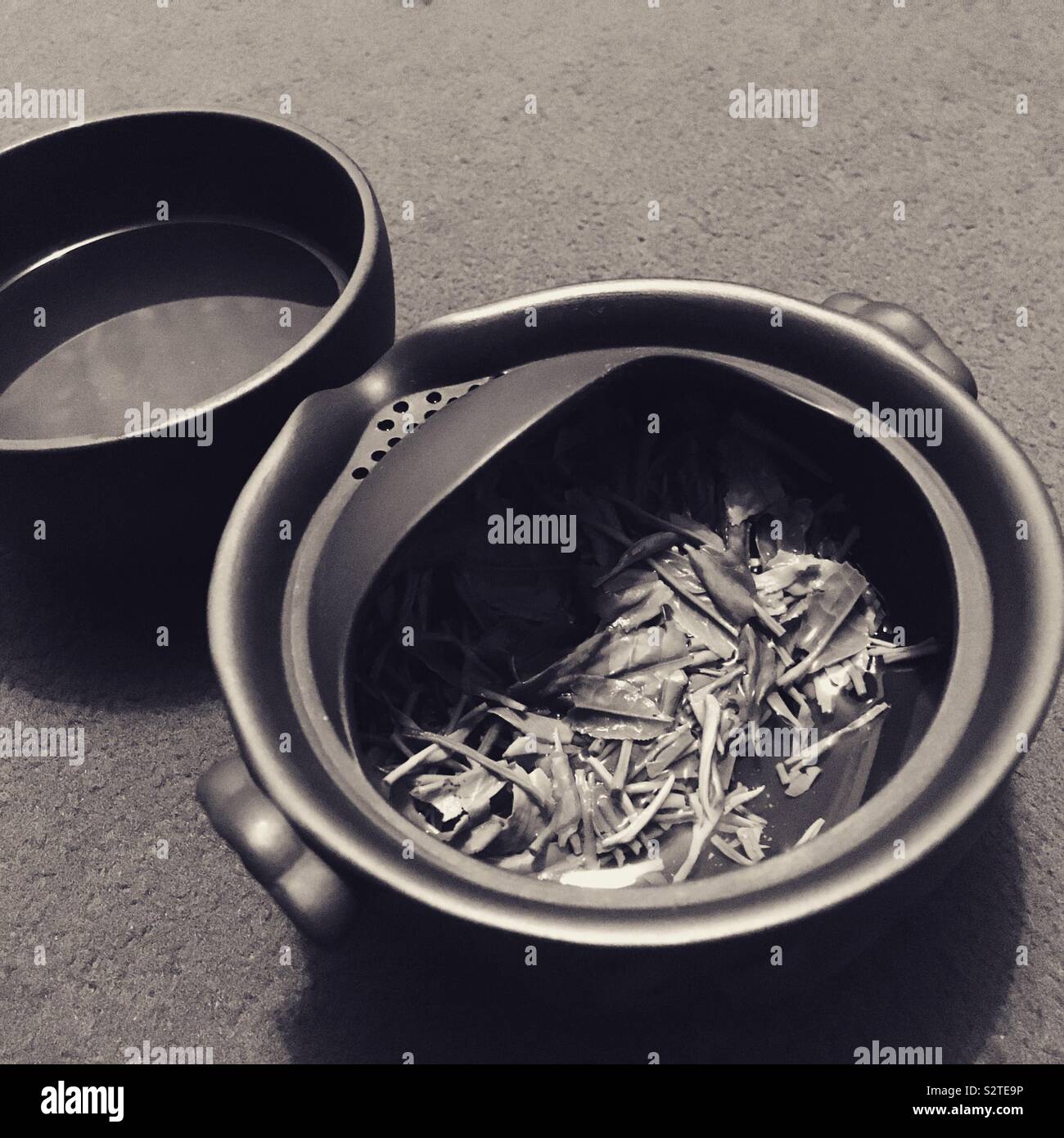 Tee-Zeremonie - Smartphone-aufgenommenes Stockfoto