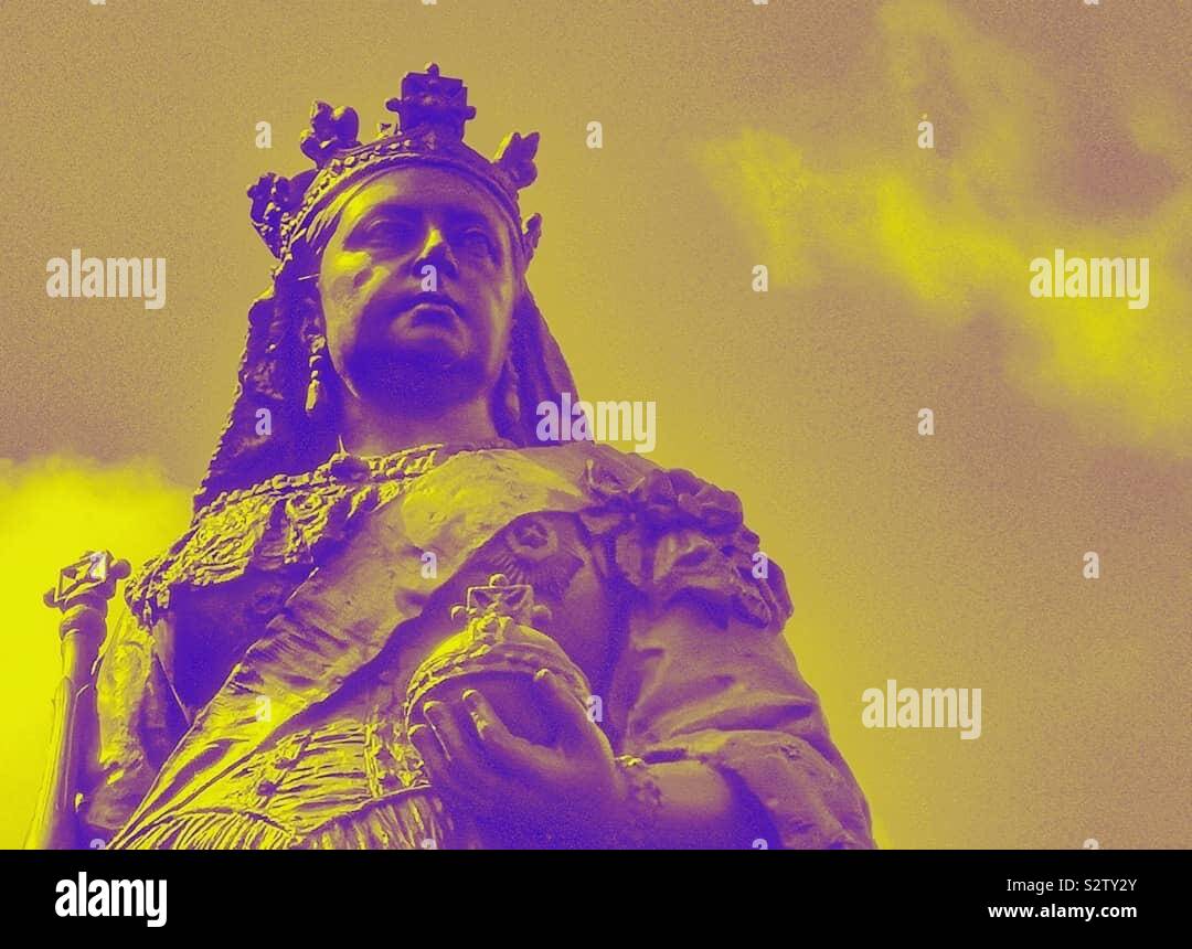 Statue von Queen Victoria, St. Peter Port, Guernsey Stockfoto