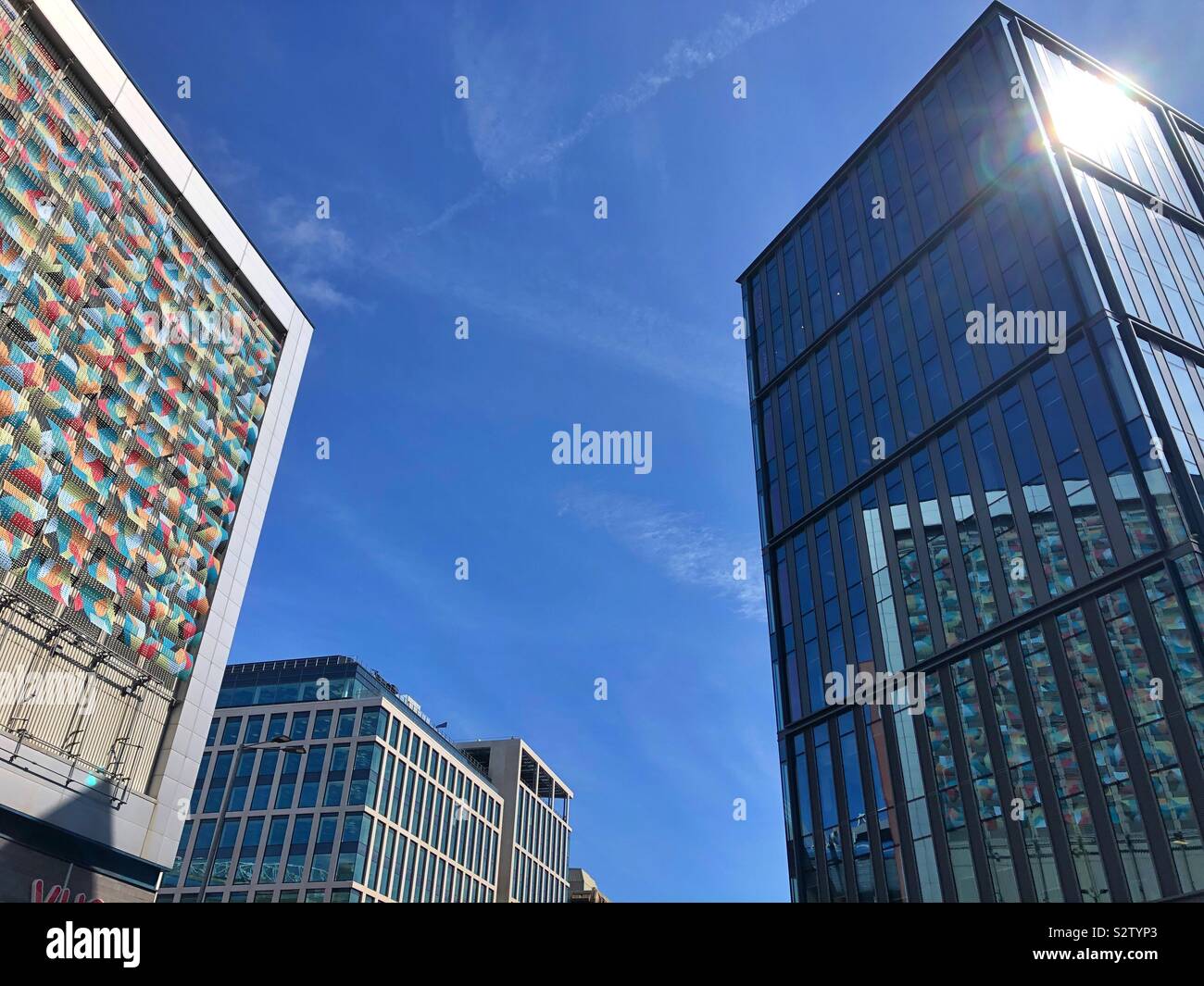 Vue Kino in der Universität Cardiff Schule von Journalismus, Medien und Kultur Bau, Holz Street, Cardiff wider. Stockfoto