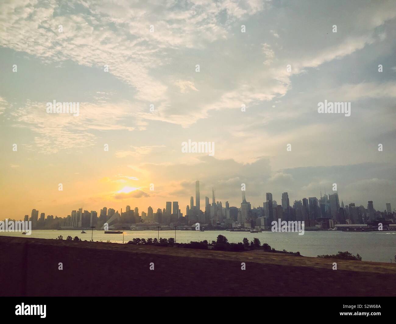 Blick auf Manhattan aus New Jersey Stockfoto