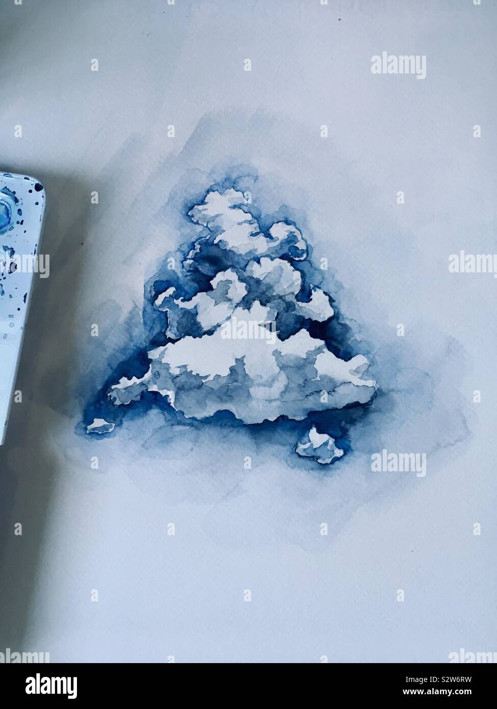 Aquarell Wolken Stockfoto