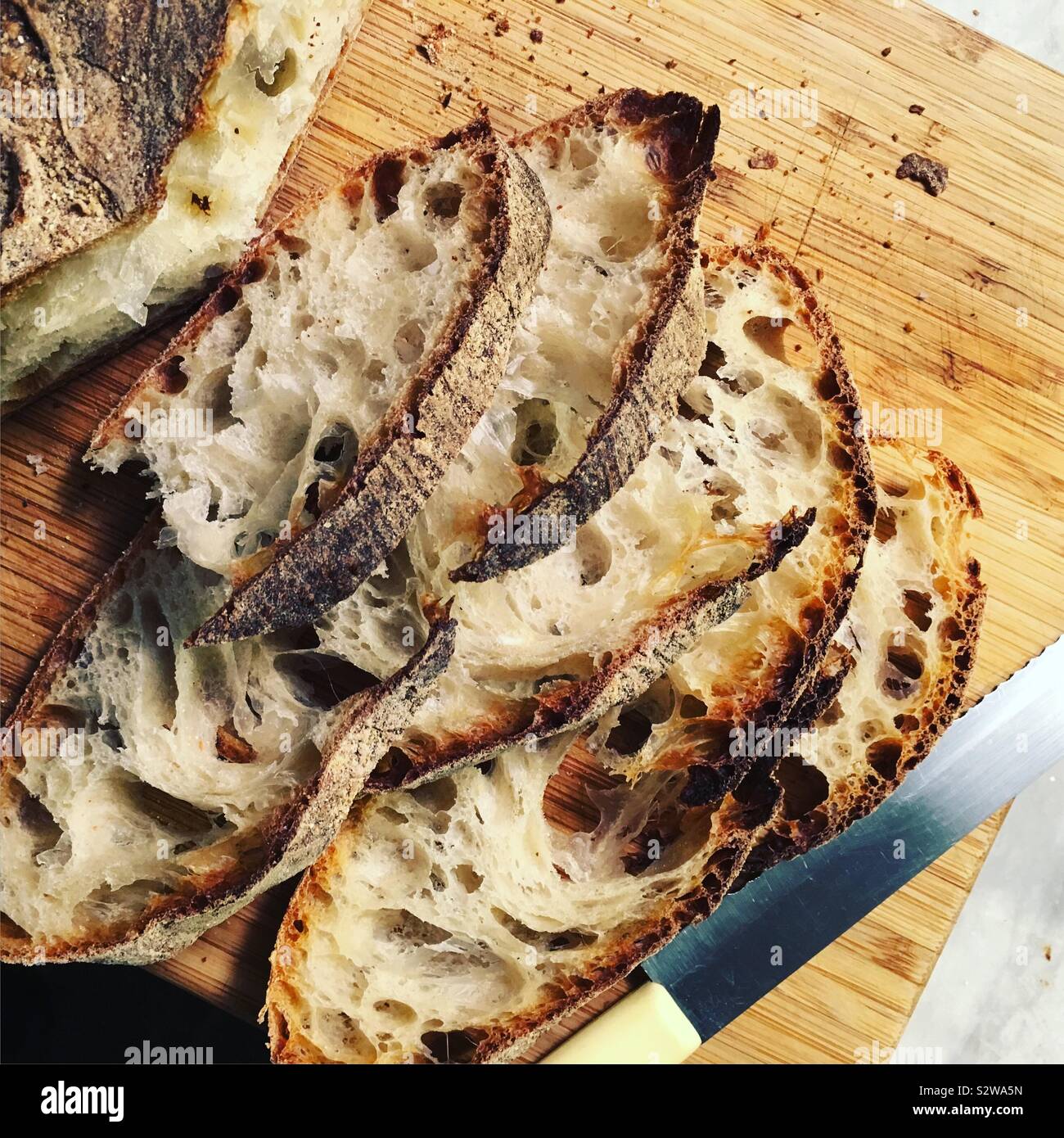 Italienisches Brot Ciabatta Stockfoto