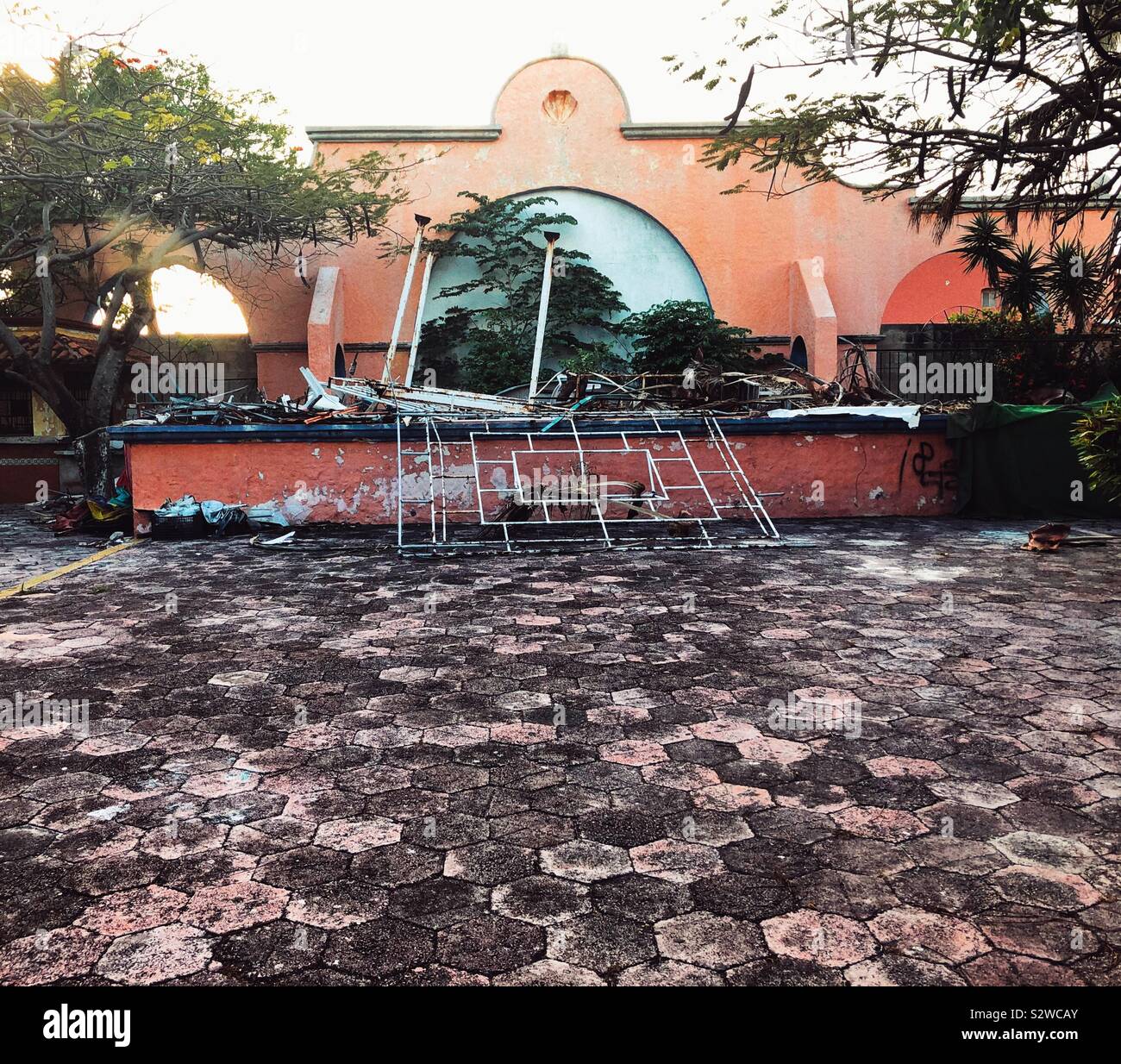 Zurückgelassenes Eigentum in Cancun, Mexiko Stockfoto