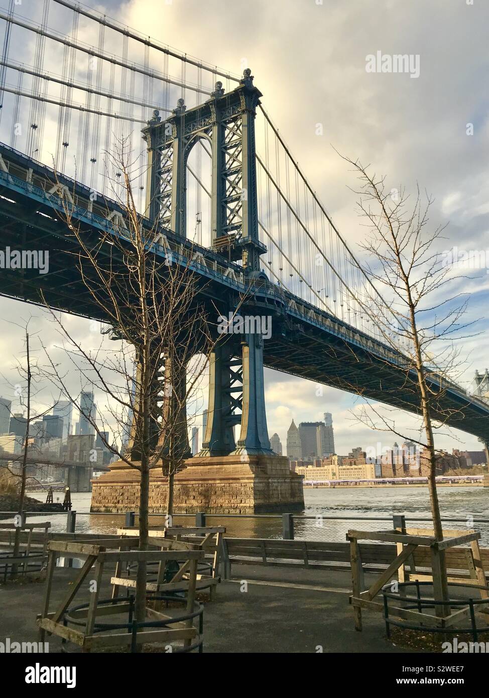 Manhattan Bridge, Dumbo, New York City, Nordamerika, USA Stockfoto