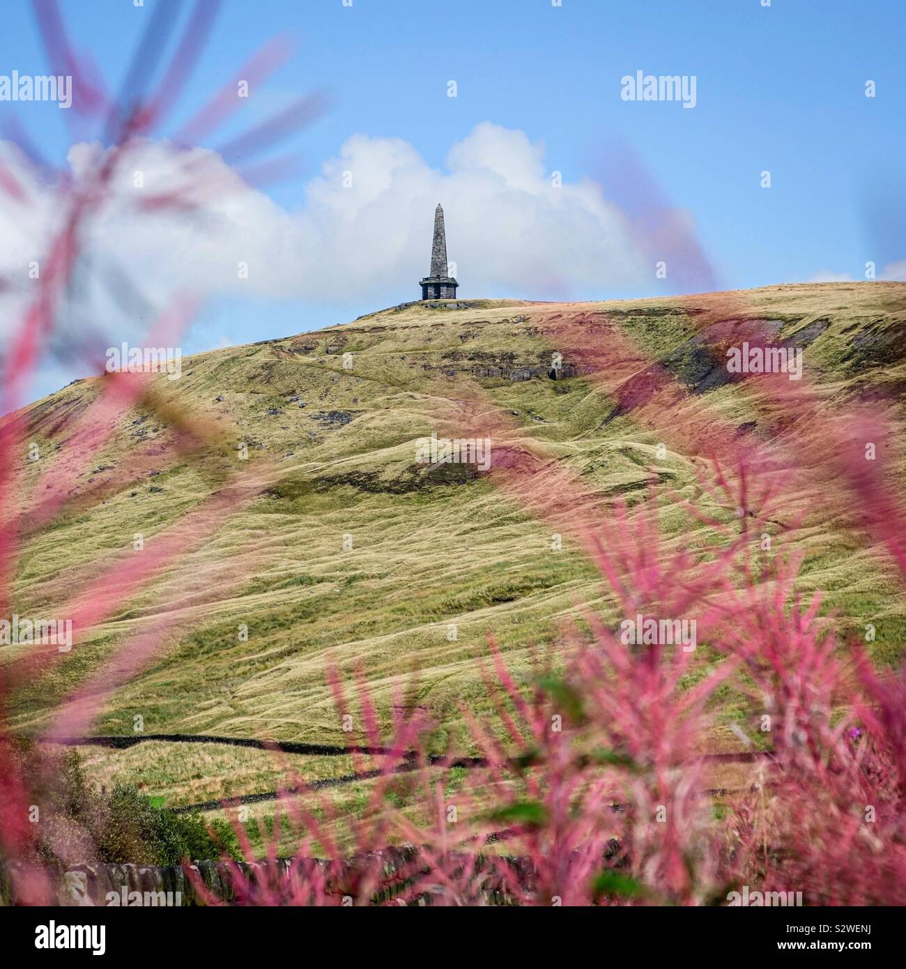 Stoodley Hecht, Calderdale, Yorkshire, England - Smartphone-aufgenommenes Stockfoto