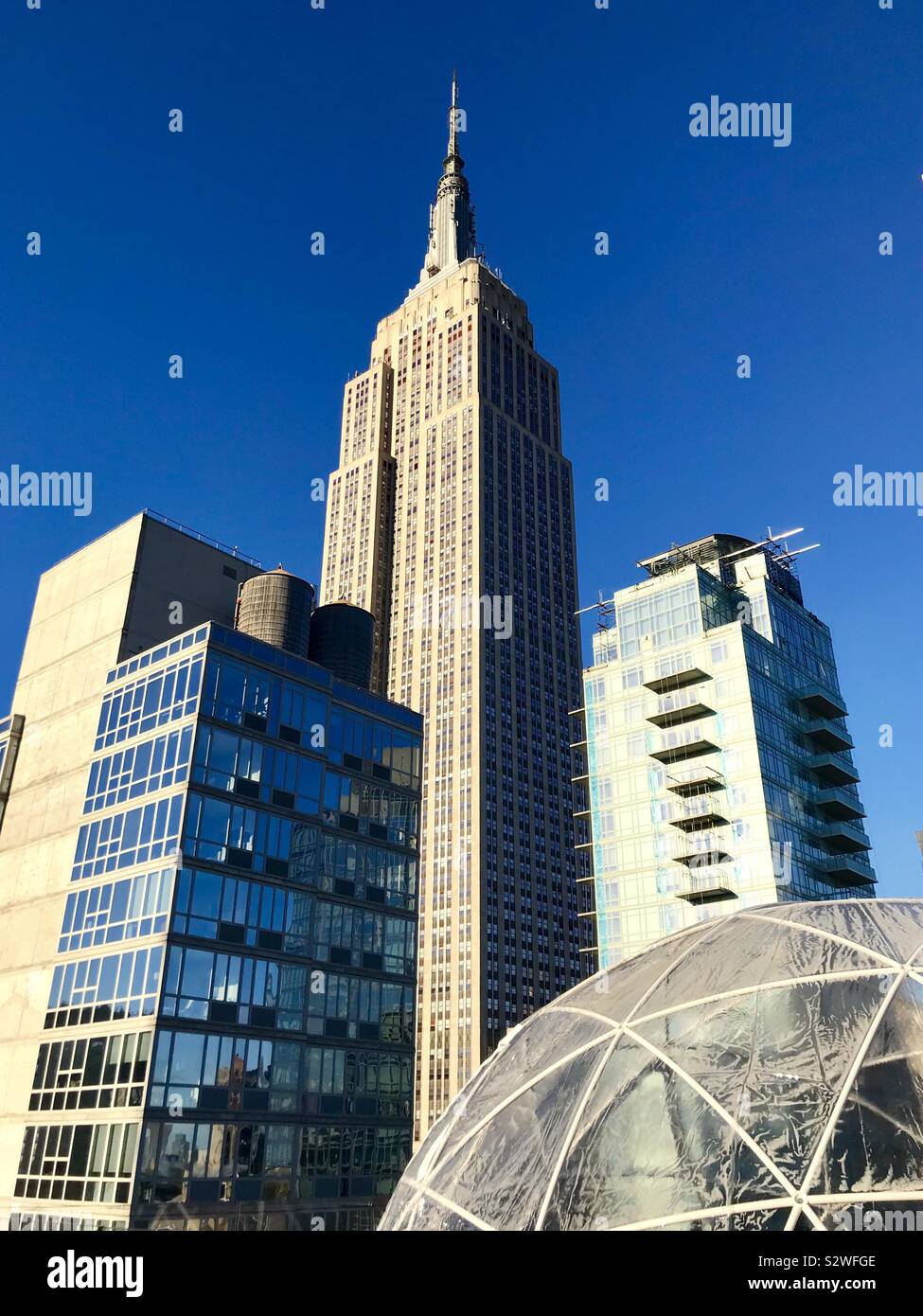 Ausblick auf das Empire State Building, New York City, Manhattan Stockfoto