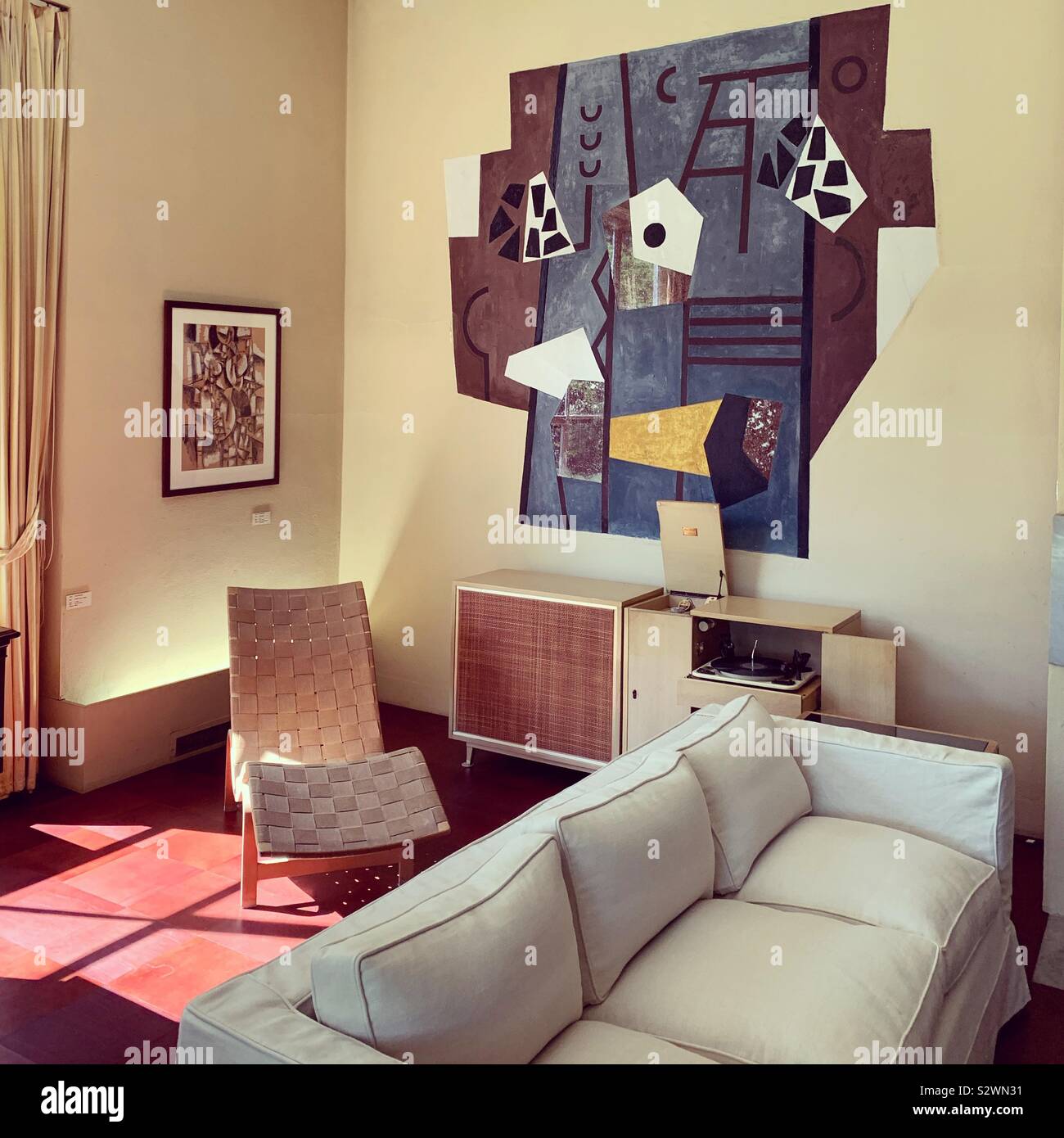 Detail aus dem Wohnzimmer in der frelinghuysen Morris House & Studio, Nantucket, Massachusetts, United States Stockfoto