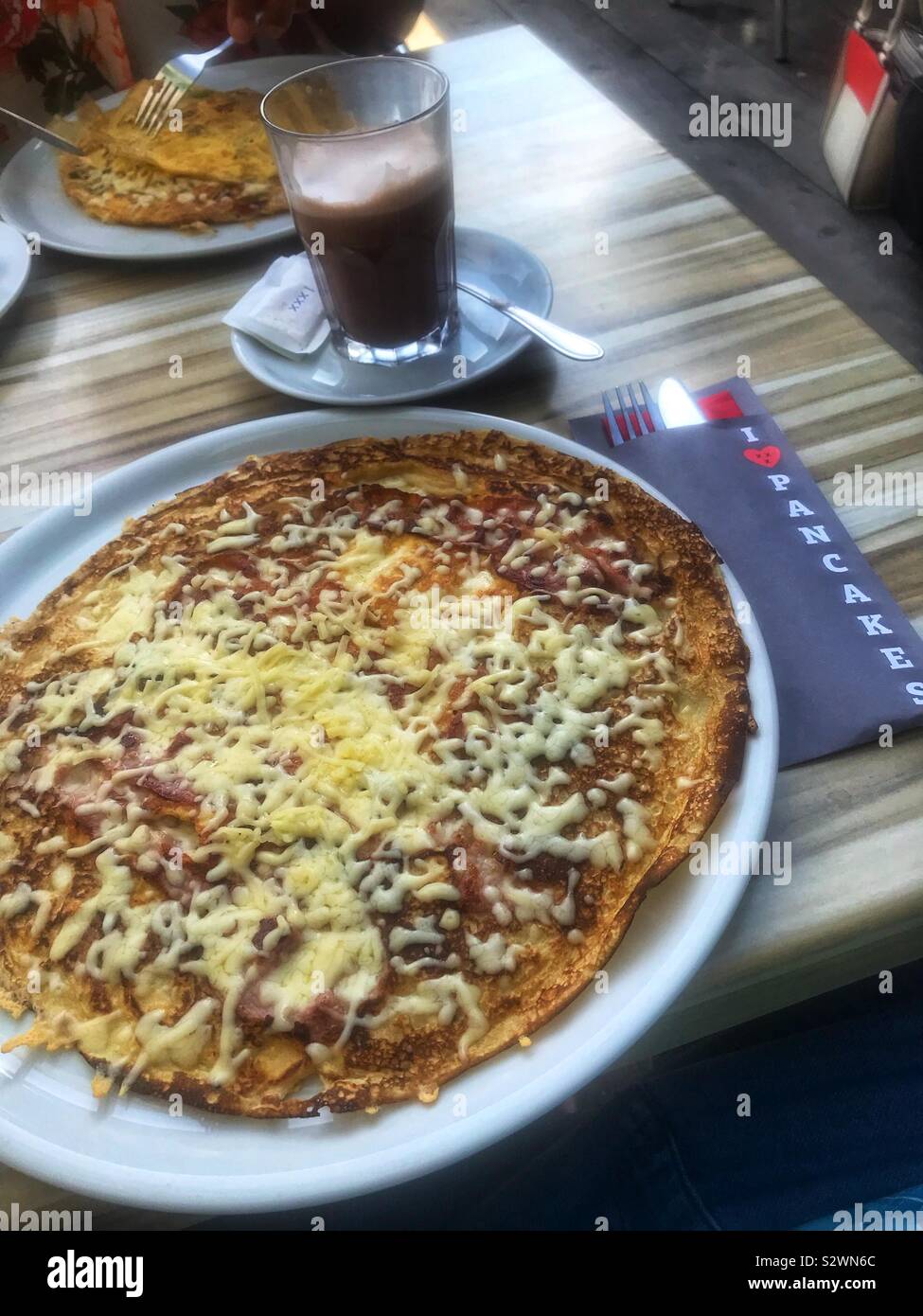 Pfannkuchen Amsterdam - Smartphone-aufgenommenes Stockfoto