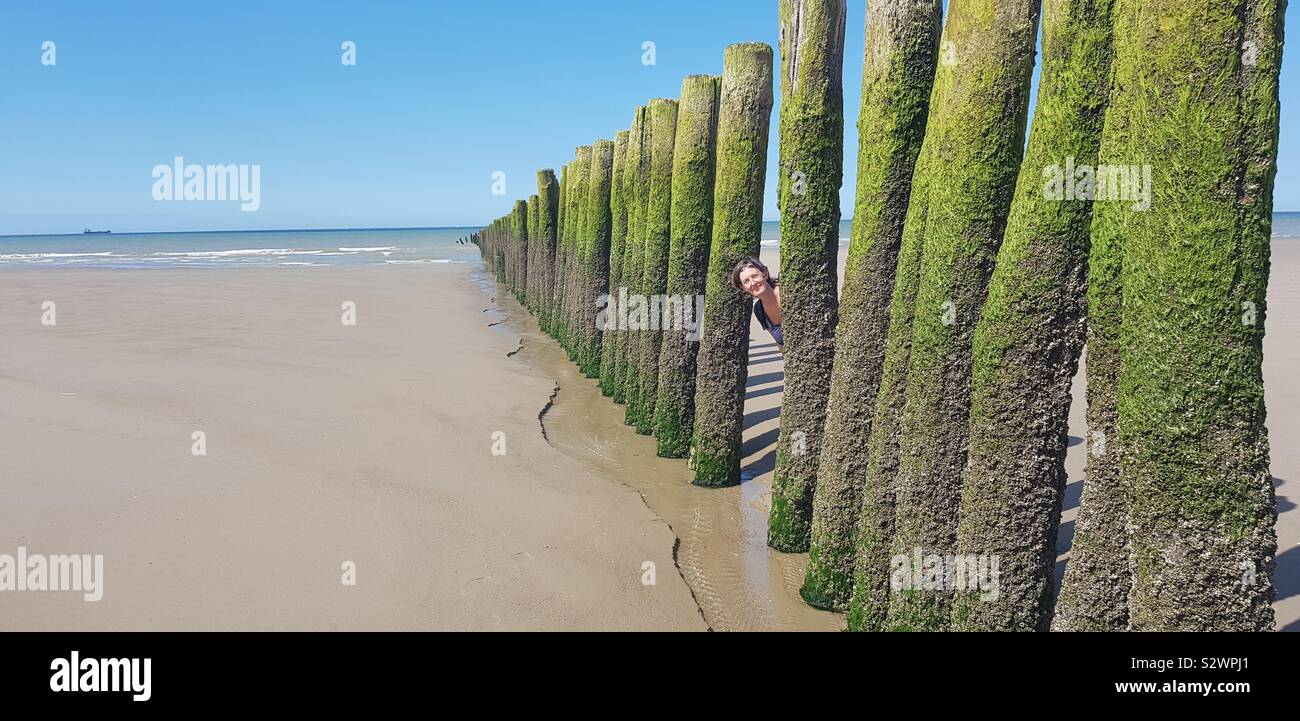 Nordfrankreich Strand Stockfoto