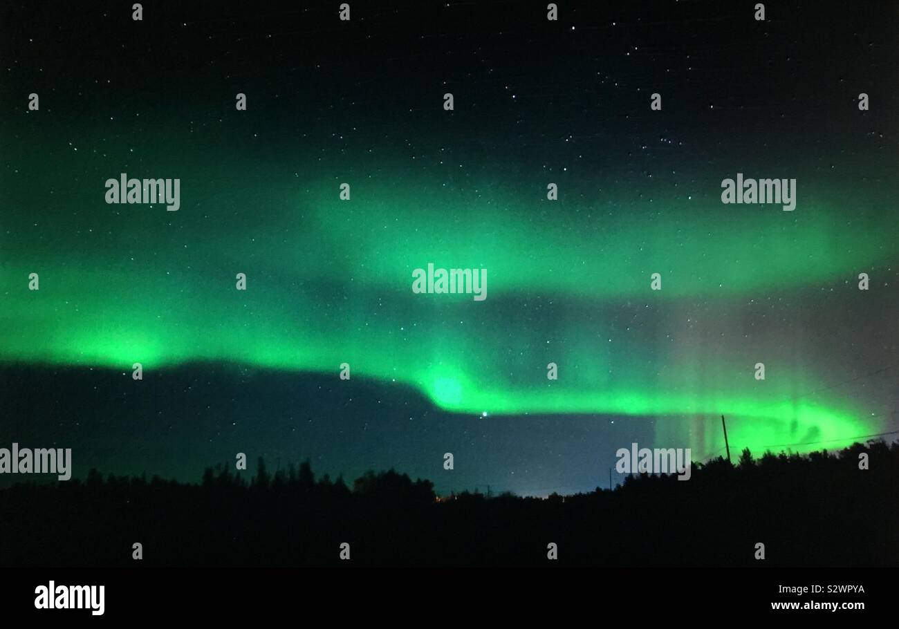 Aurora borealis, Northwest Territories in Yellowknife, Kanada Stockfoto