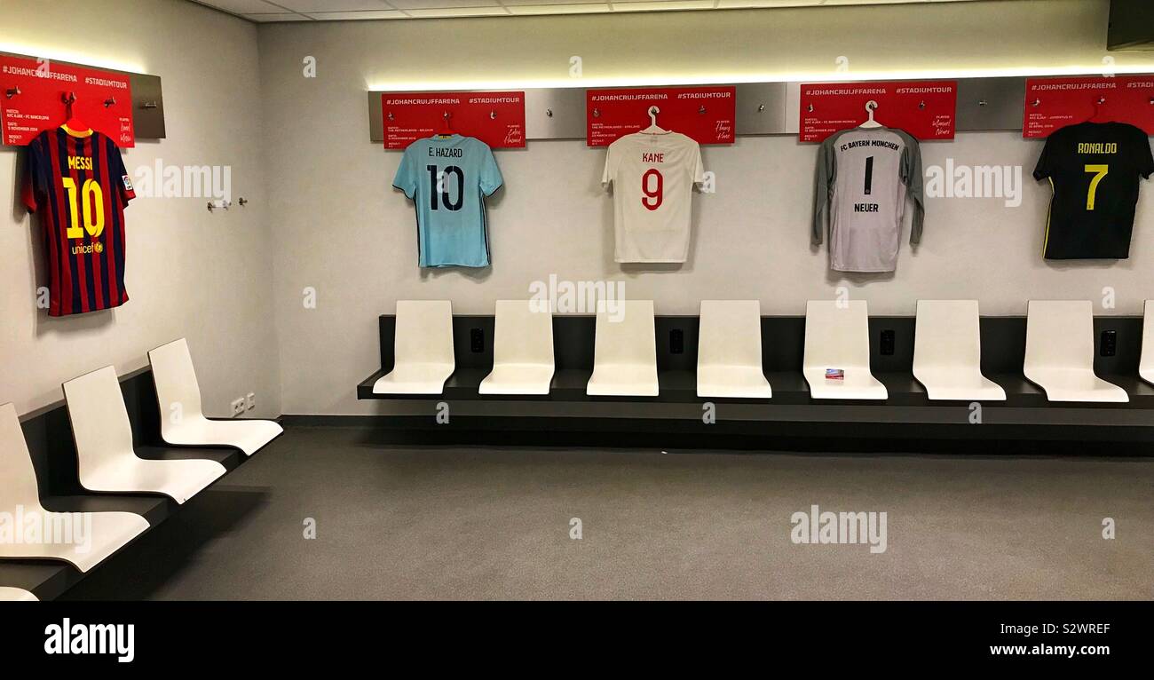 Ajax Stadion Tour - Smartphone-aufgenommenes Stockfoto