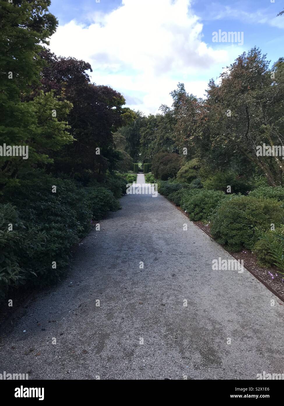 Pathway Castle Drogo National Trust Stockfoto