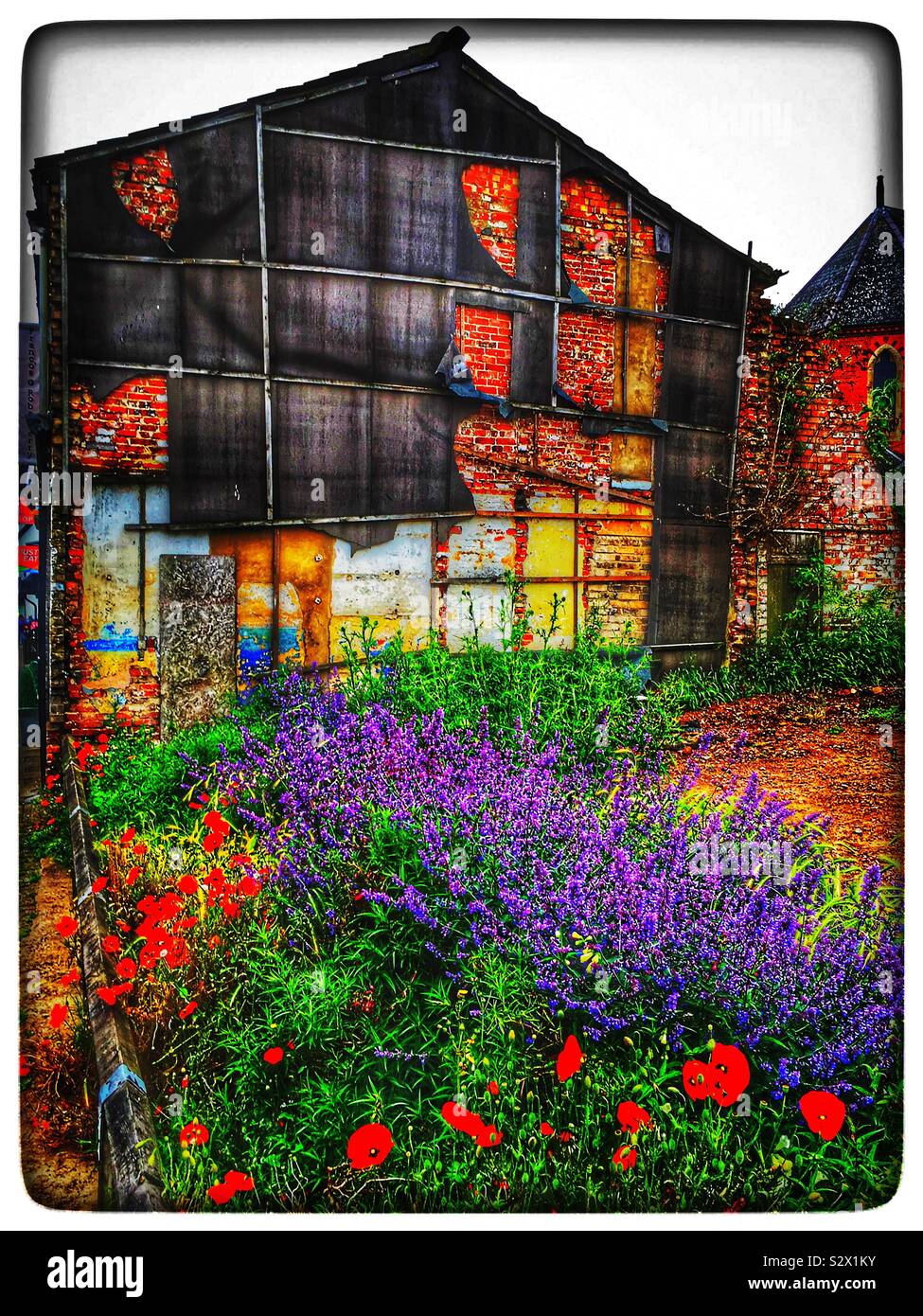 Ende der Terrasse Stockfoto