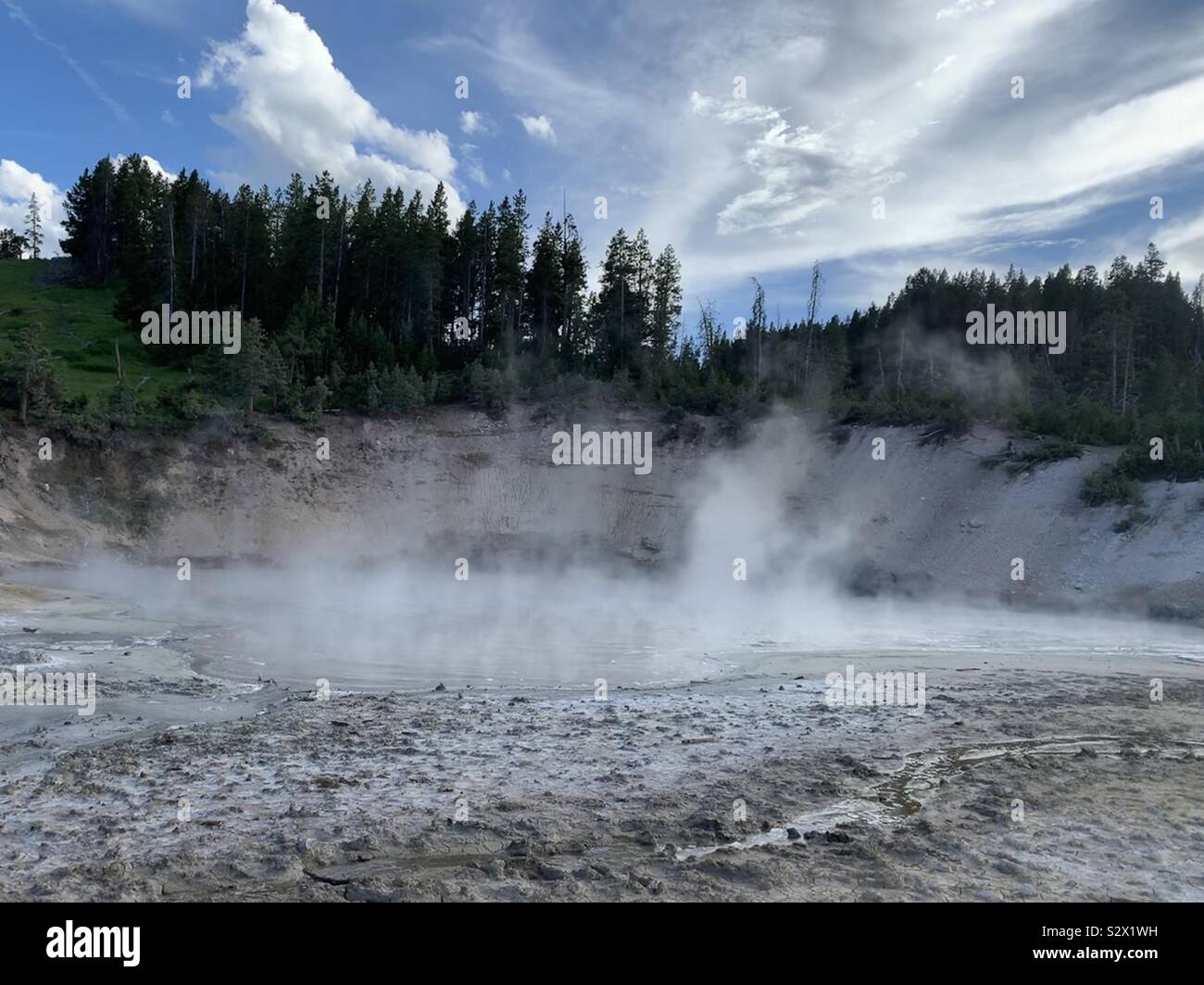 Schlamm Geysir Stockfoto