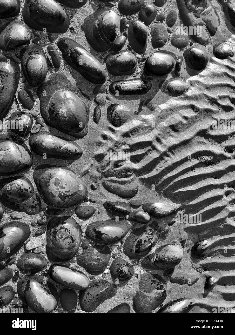 Kies und Sand Muster Stockfoto