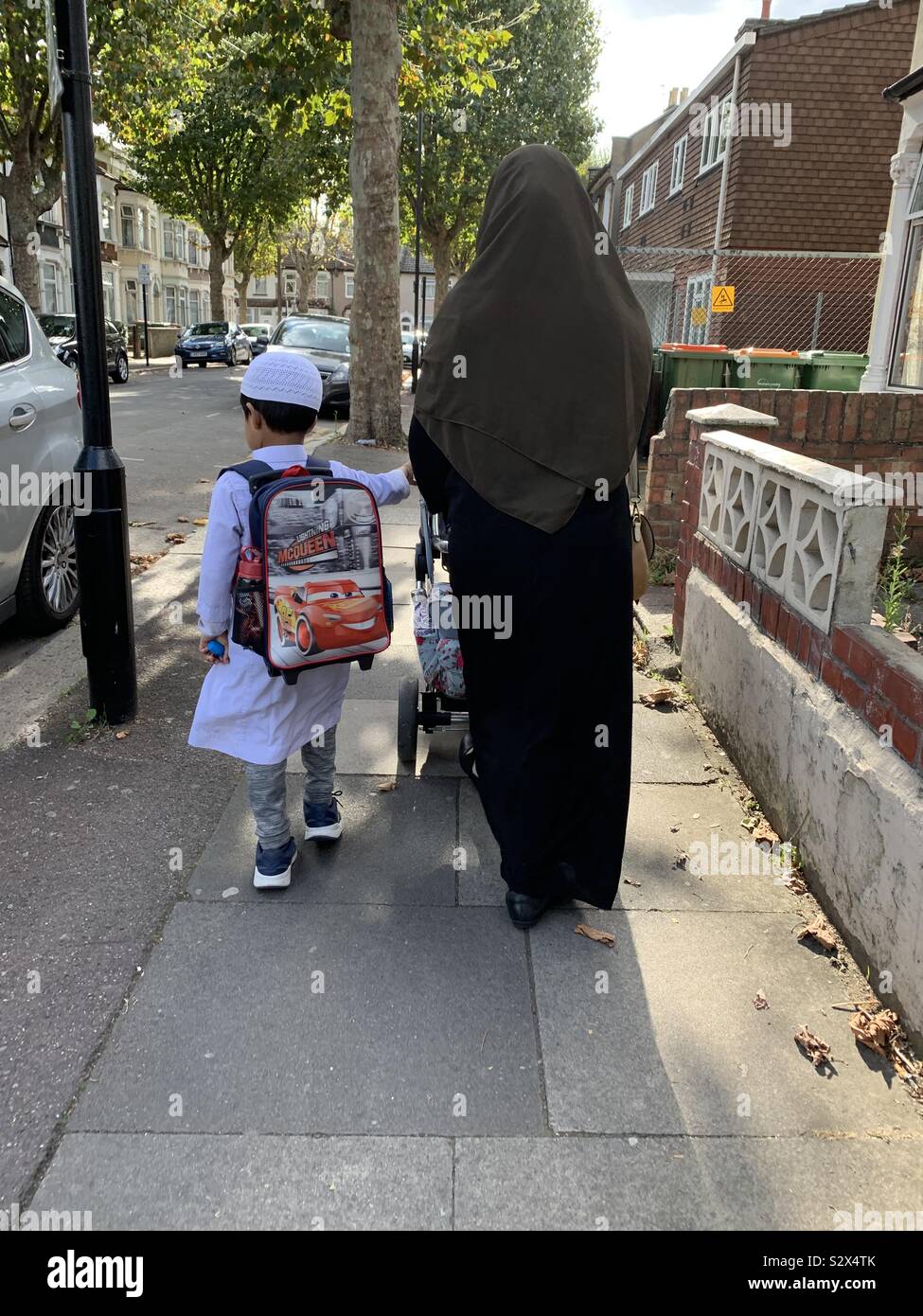 Muslimische Mutter und Sohn Stockfoto