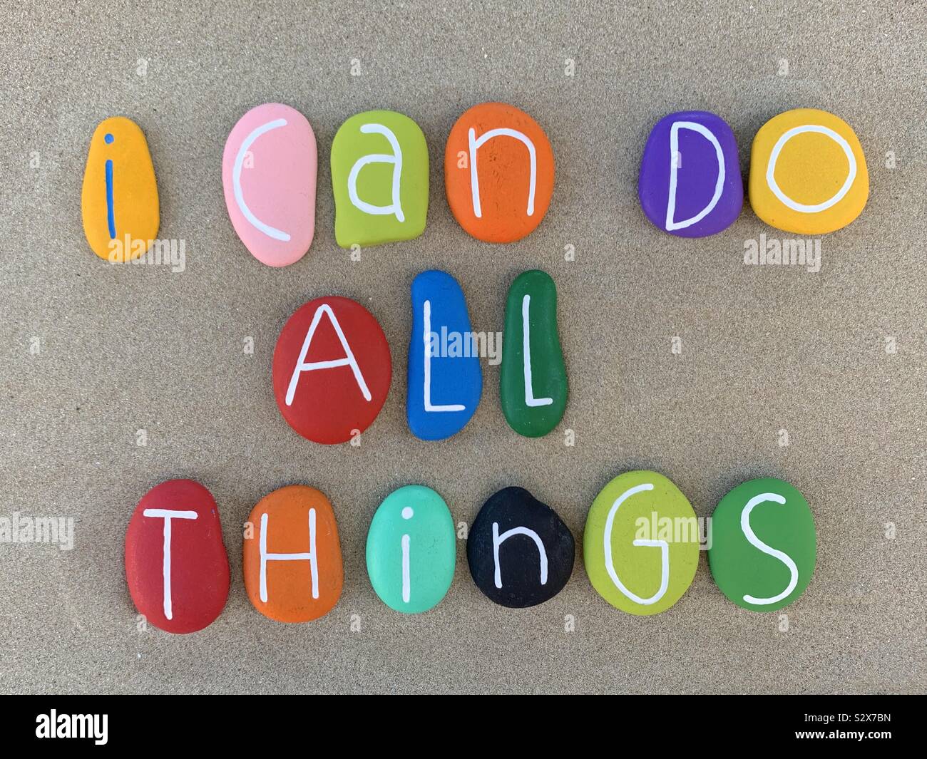 Ich vermag alles Stockfoto