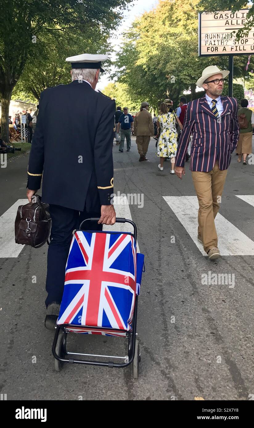 Goodwood Revival Brexit Spaziergang Stockfoto
